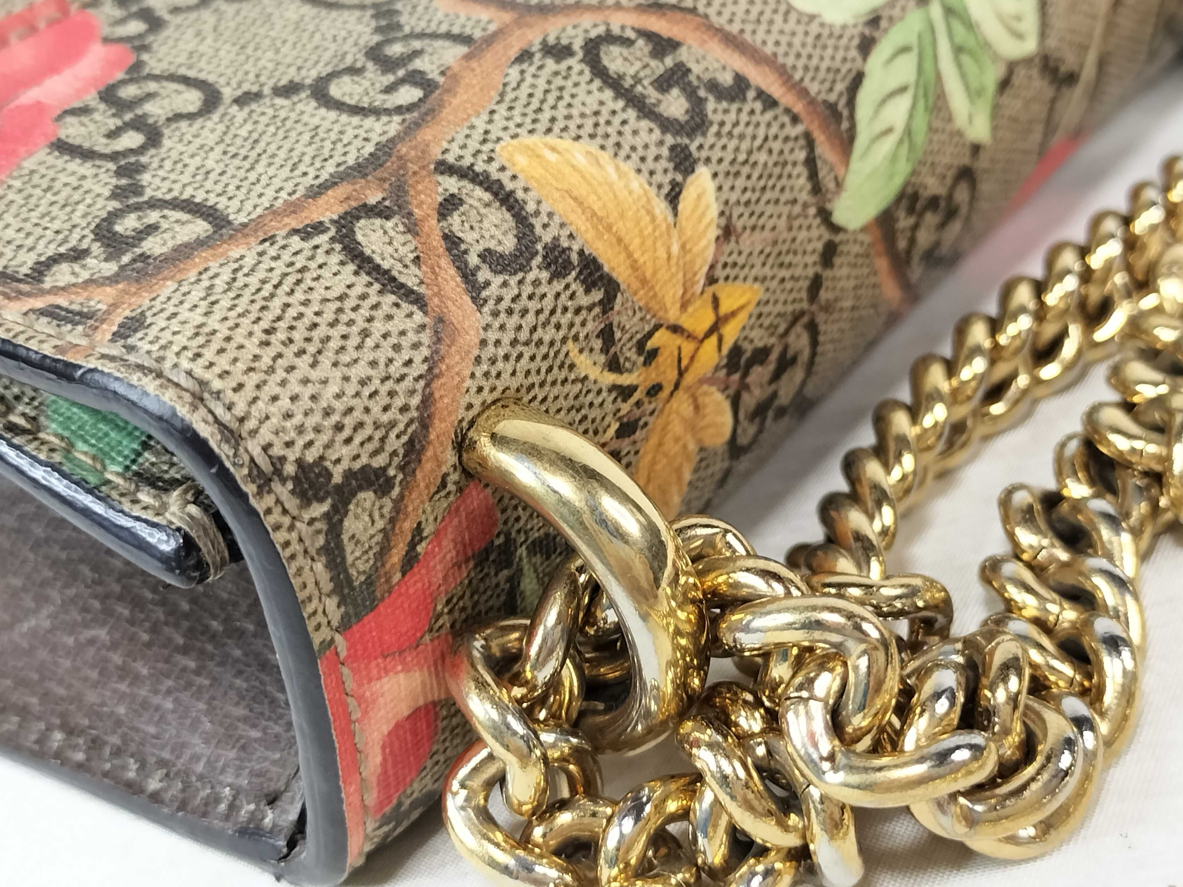 GG Supreme Gucci Padlock Small GG Supreme Floral Bird Pattern Shoulder Bag — view 5