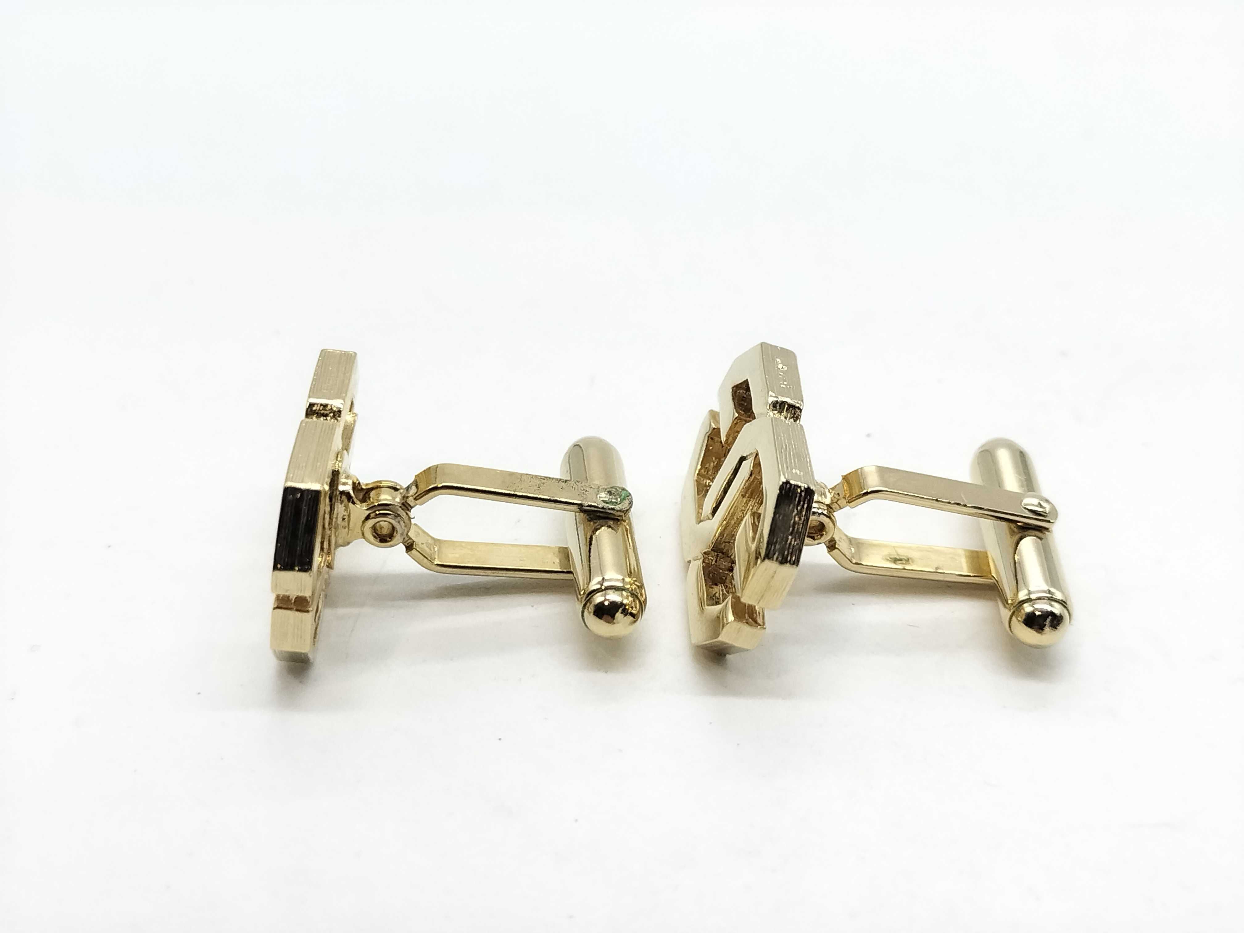Logo Cufflinks, Gold Color, Tie Clip & Cufflinks — view 2