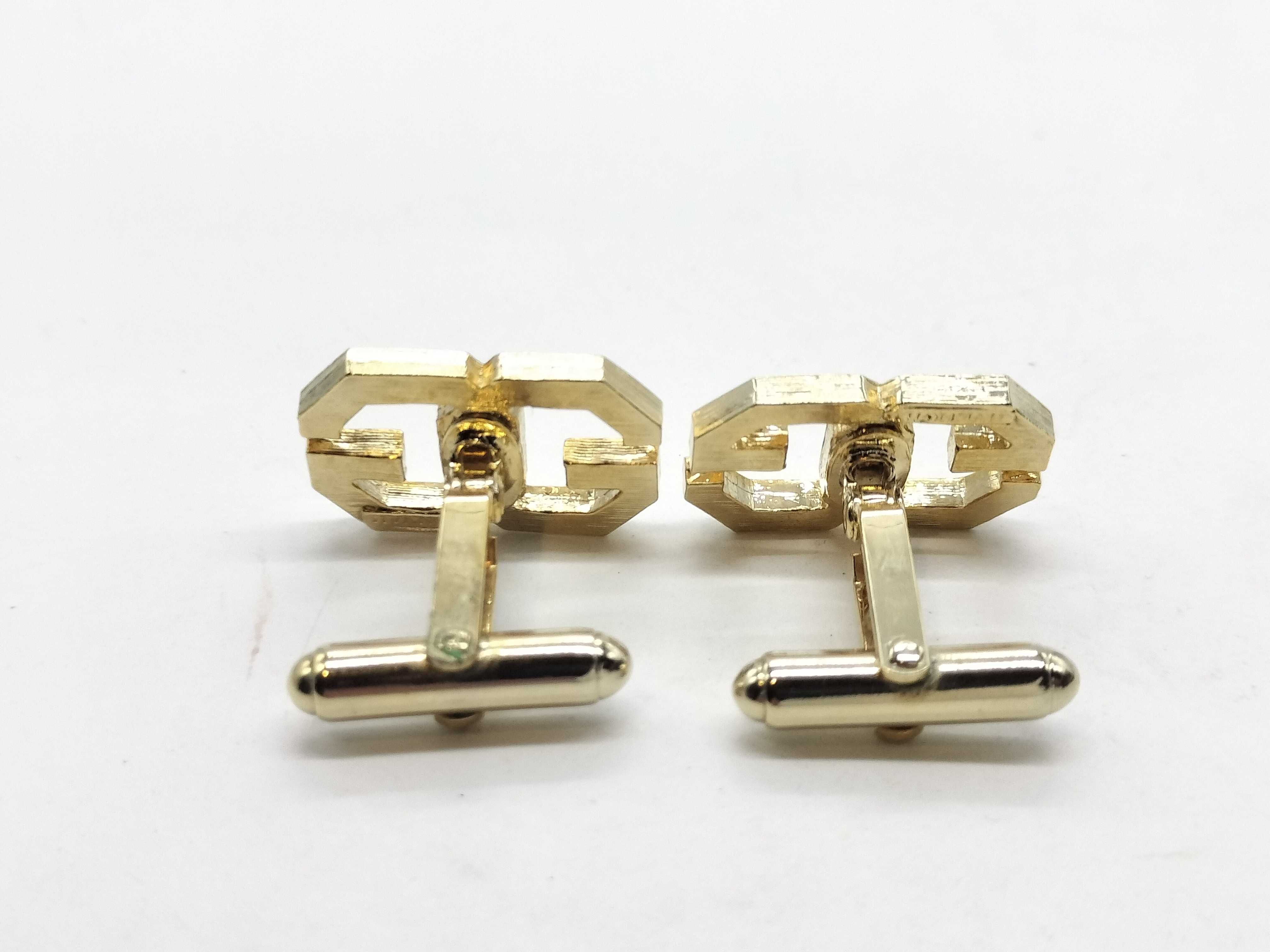 Logo Cufflinks, Gold Color, Tie Clip & Cufflinks — view 3