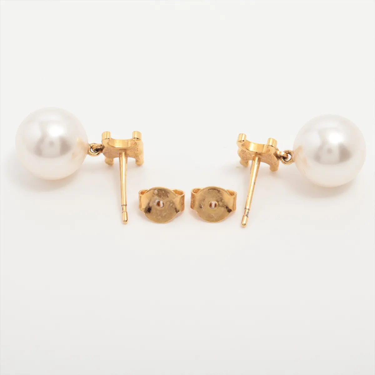 UCA1284 Earrings (for both ears) GP x Fake Pearl Gold — view 4