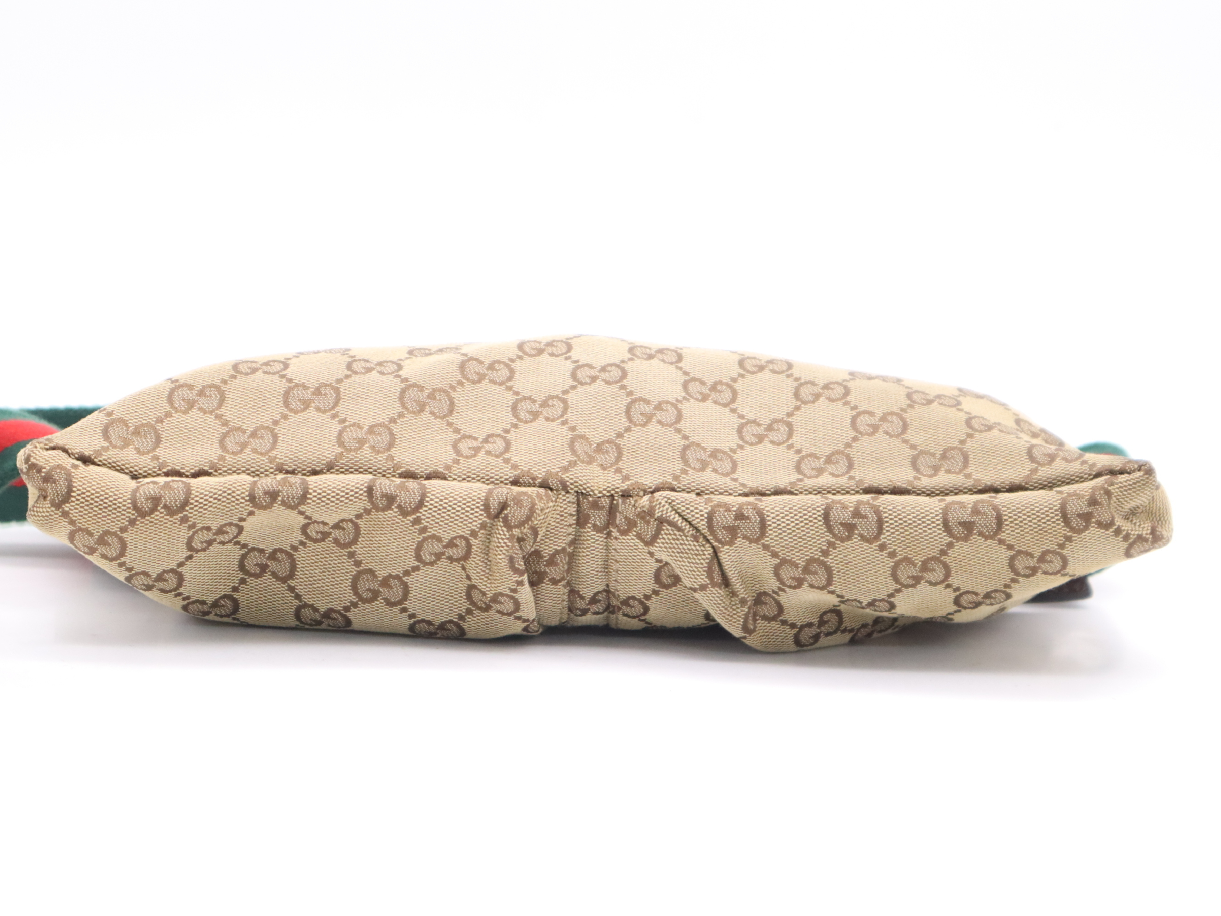 28566GG Canvas x Leather Waist Bag Body Bag Sherry Line Beige Shoulder Bag — view 4
