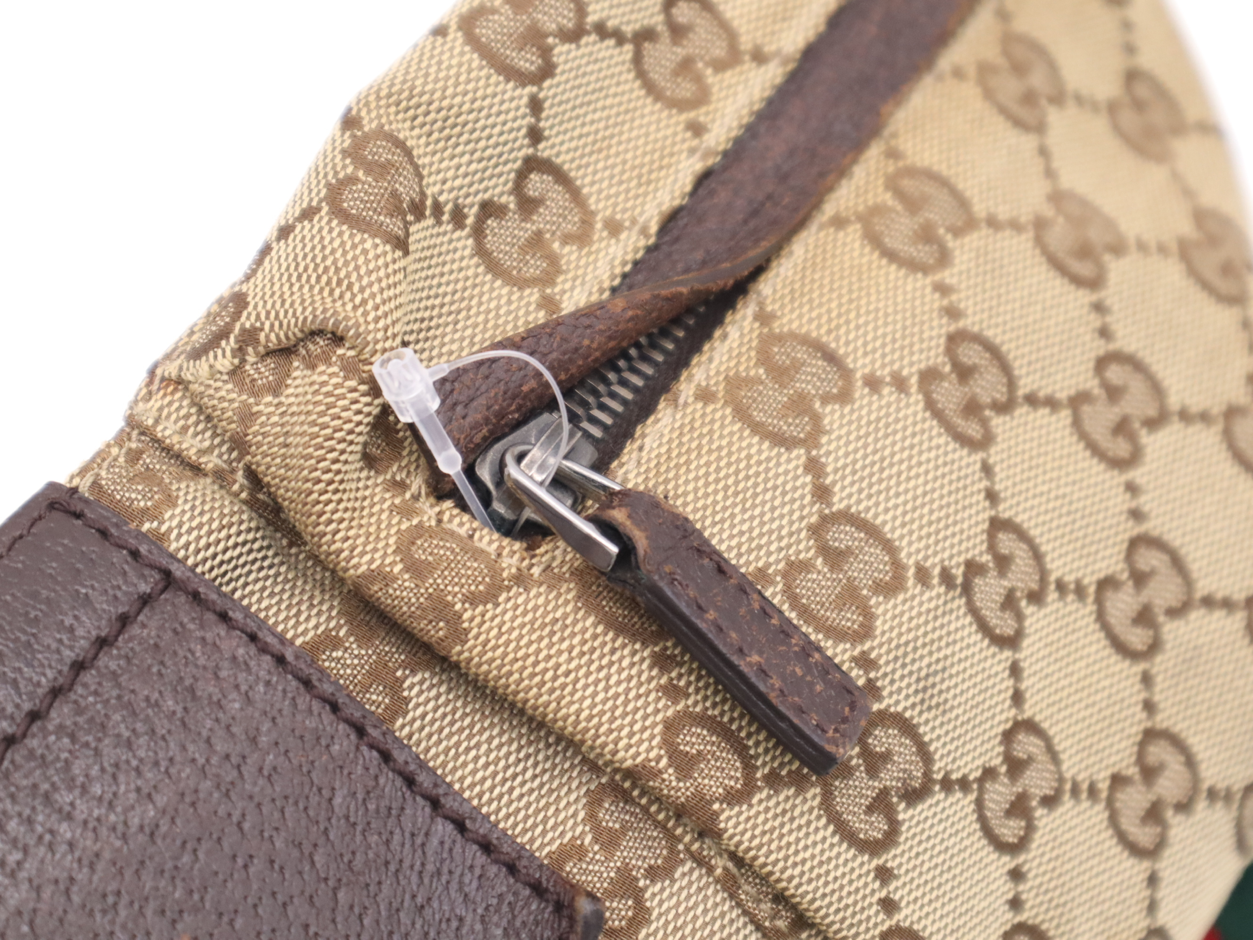 28566GG Canvas x Leather Waist Bag Body Bag Sherry Line Beige Shoulder Bag — view 10