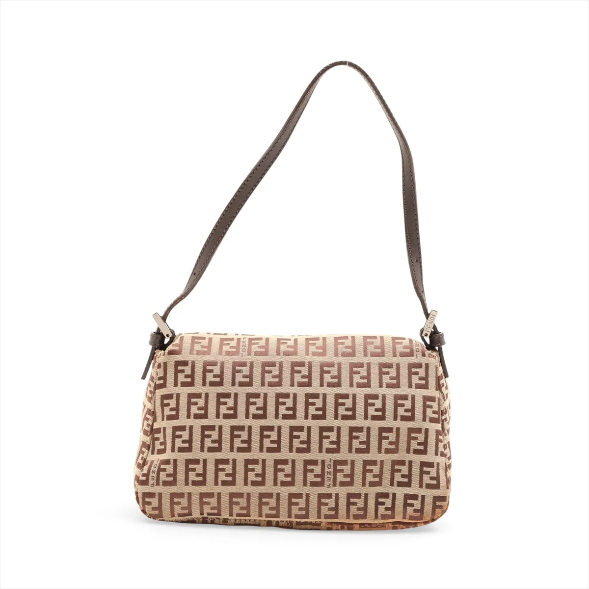 Zucchino Mamma Bucket Canvas x Leather Shoulder Bag, Brown 8BR180 — view 2