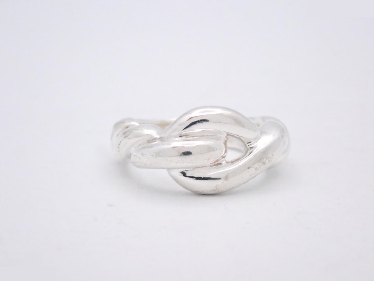 Torsade ring, stamped 53, actual size #9, 925/7.6g