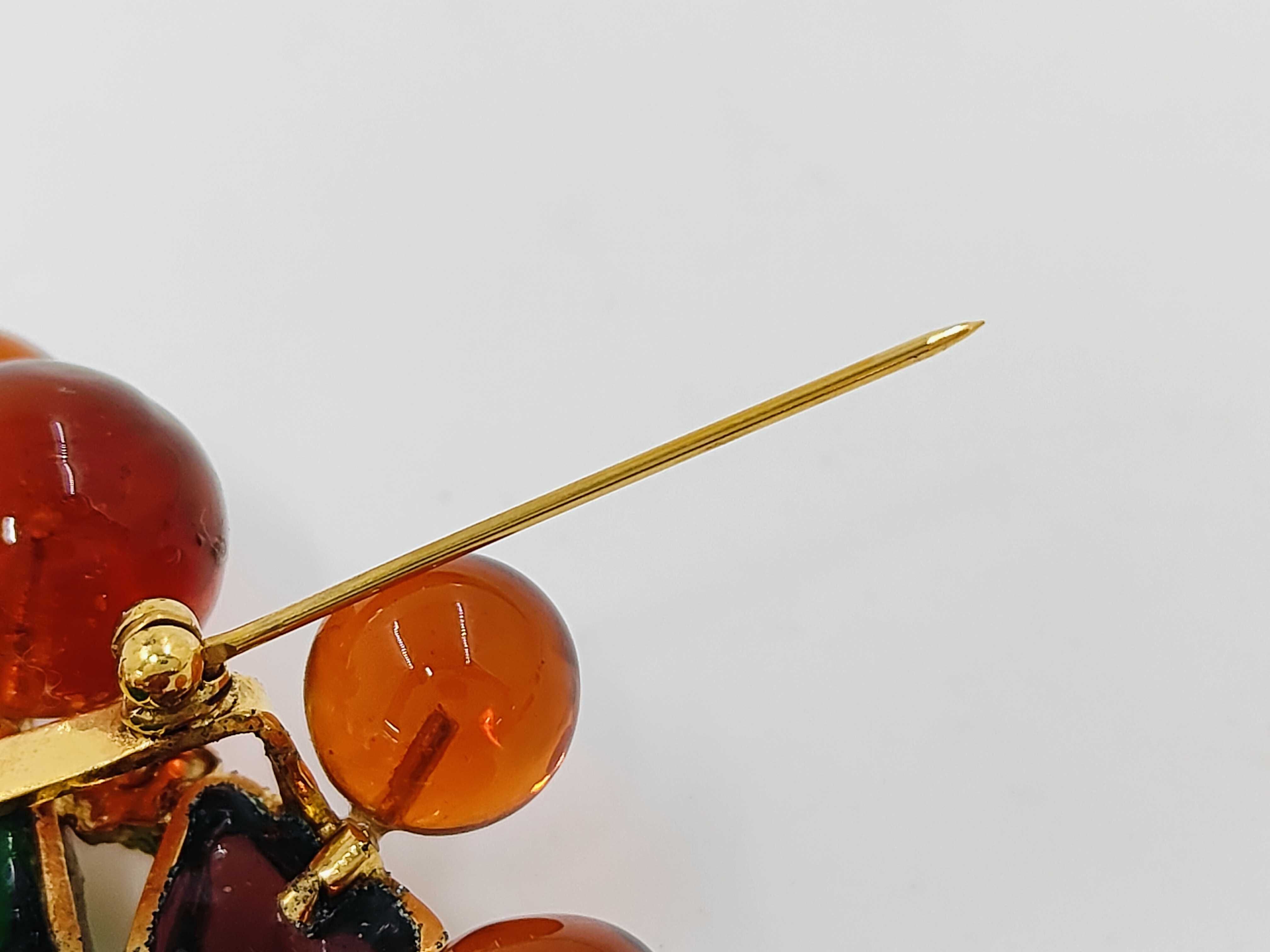 Gripoix Multi BR Brooch — view 3