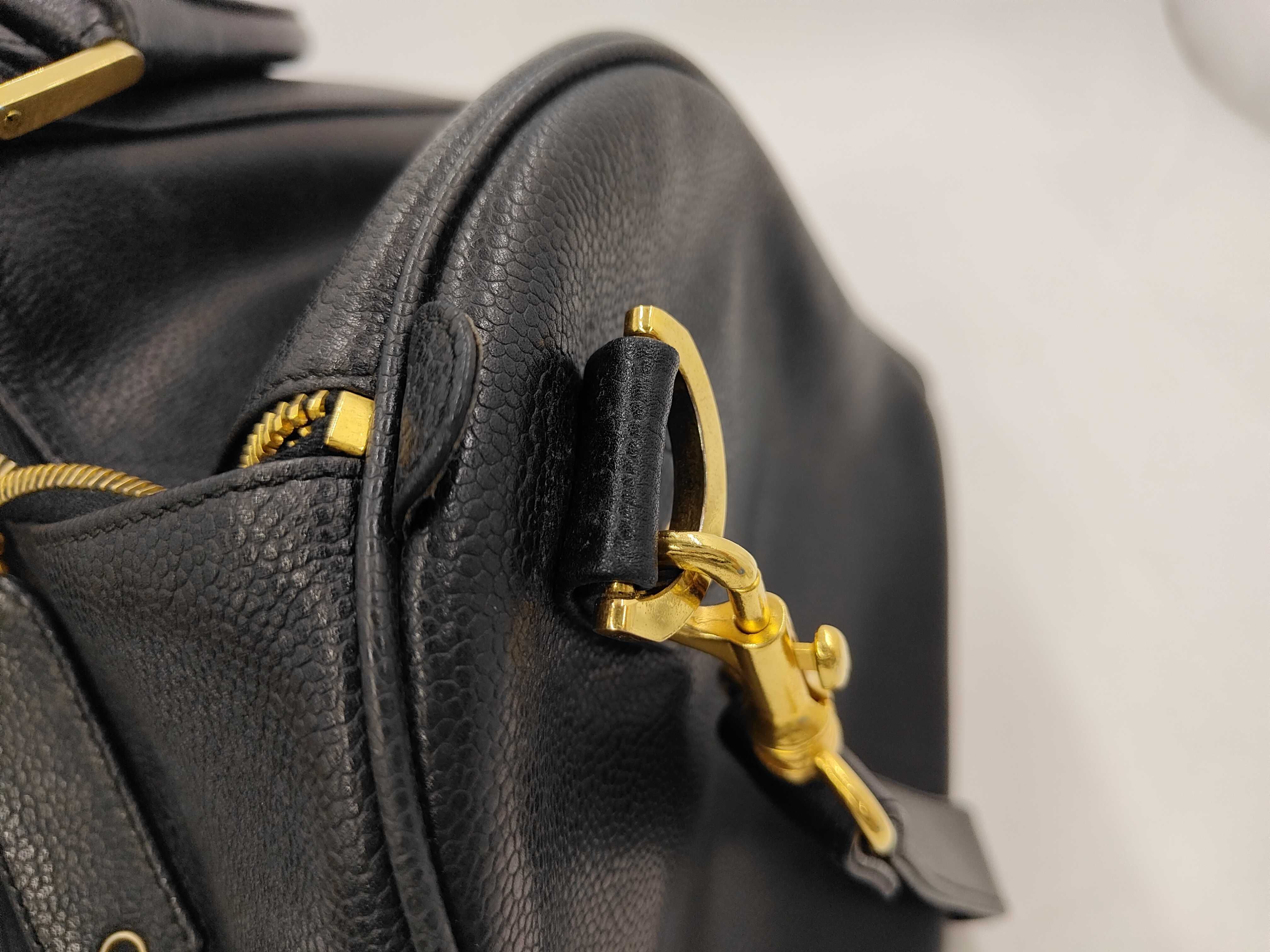 Boston bag, black caviar leather bag — view 12