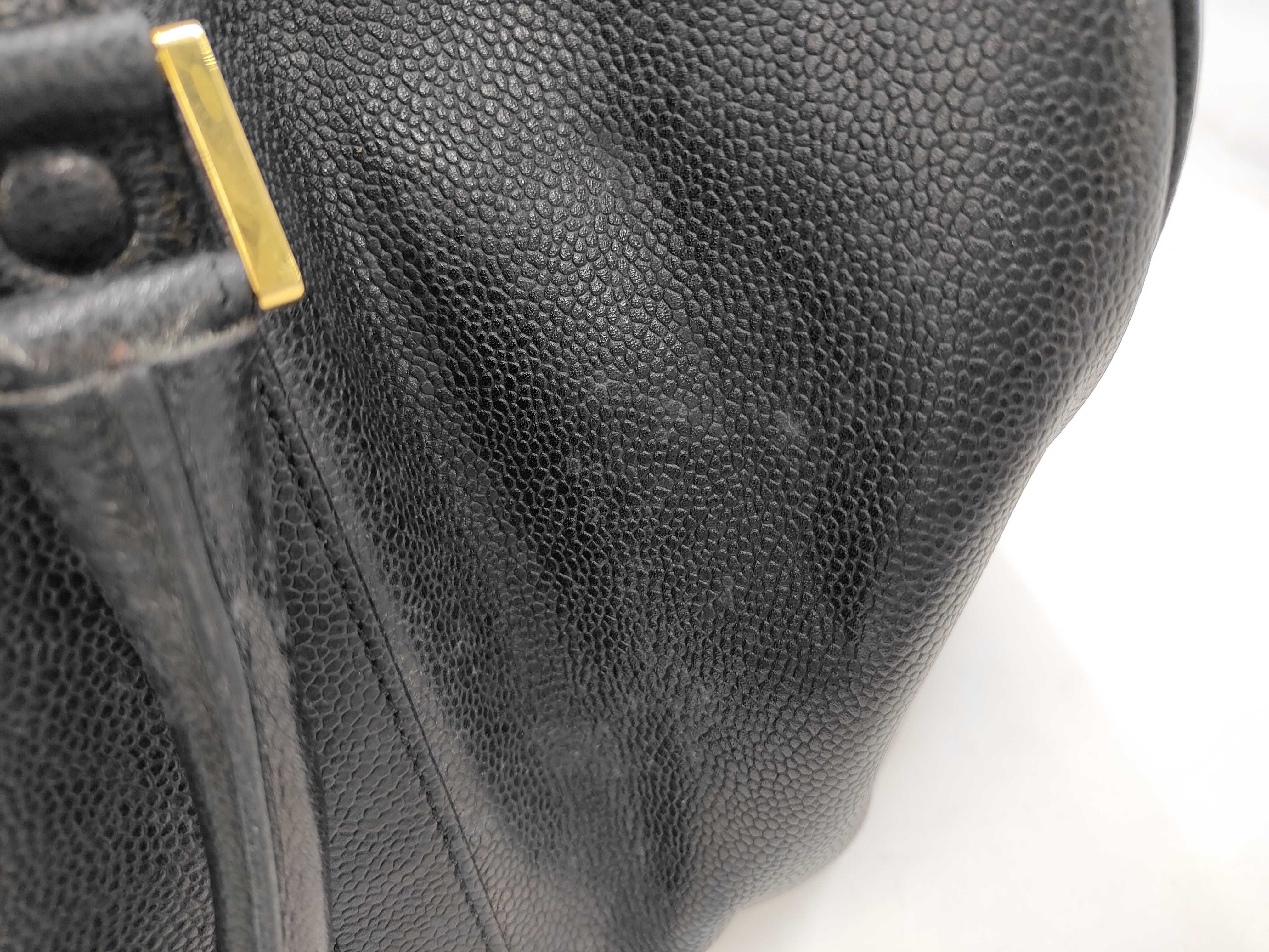Boston bag, black caviar leather bag — view 13