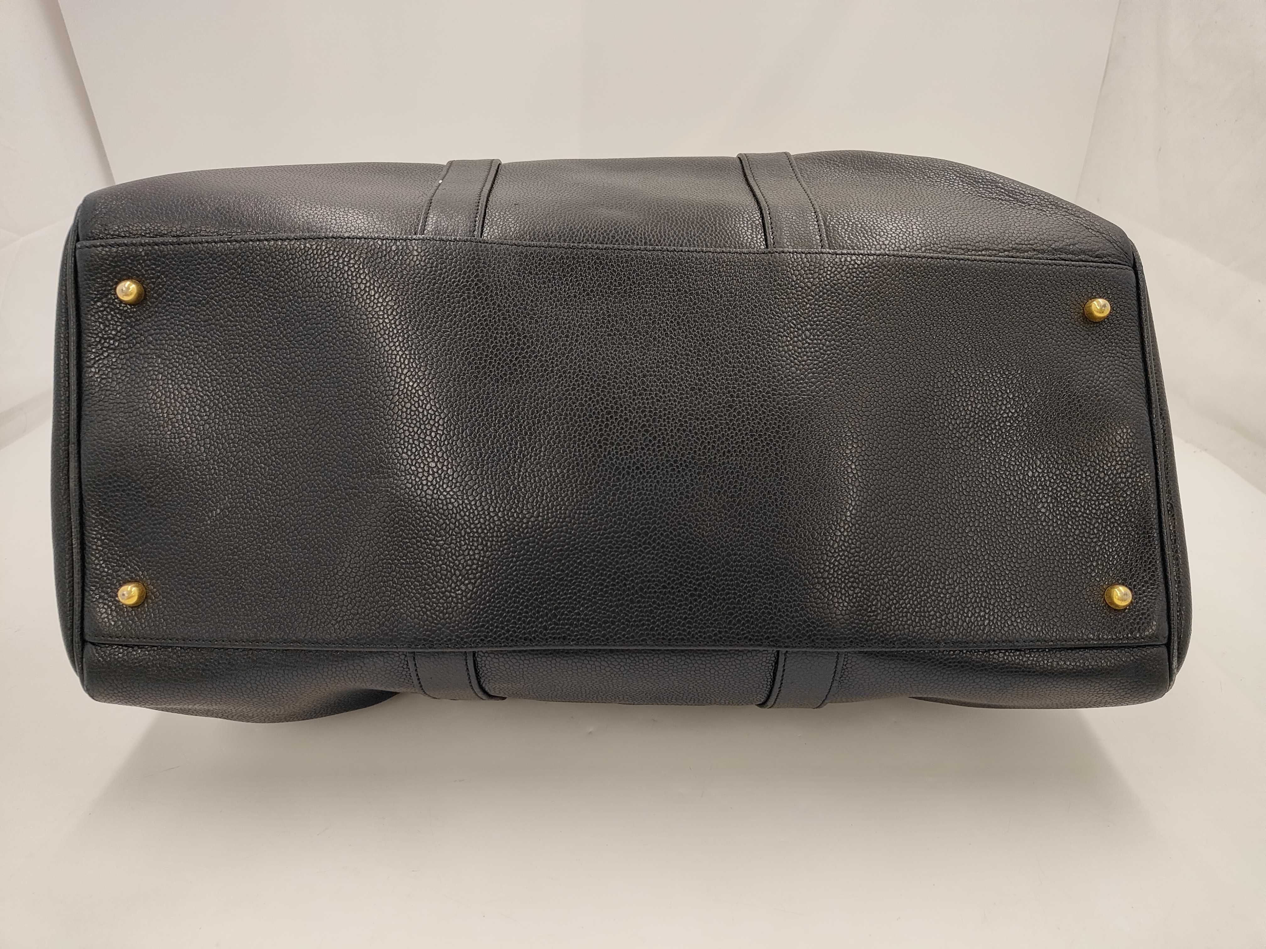 Boston bag, black caviar leather bag — view 3
