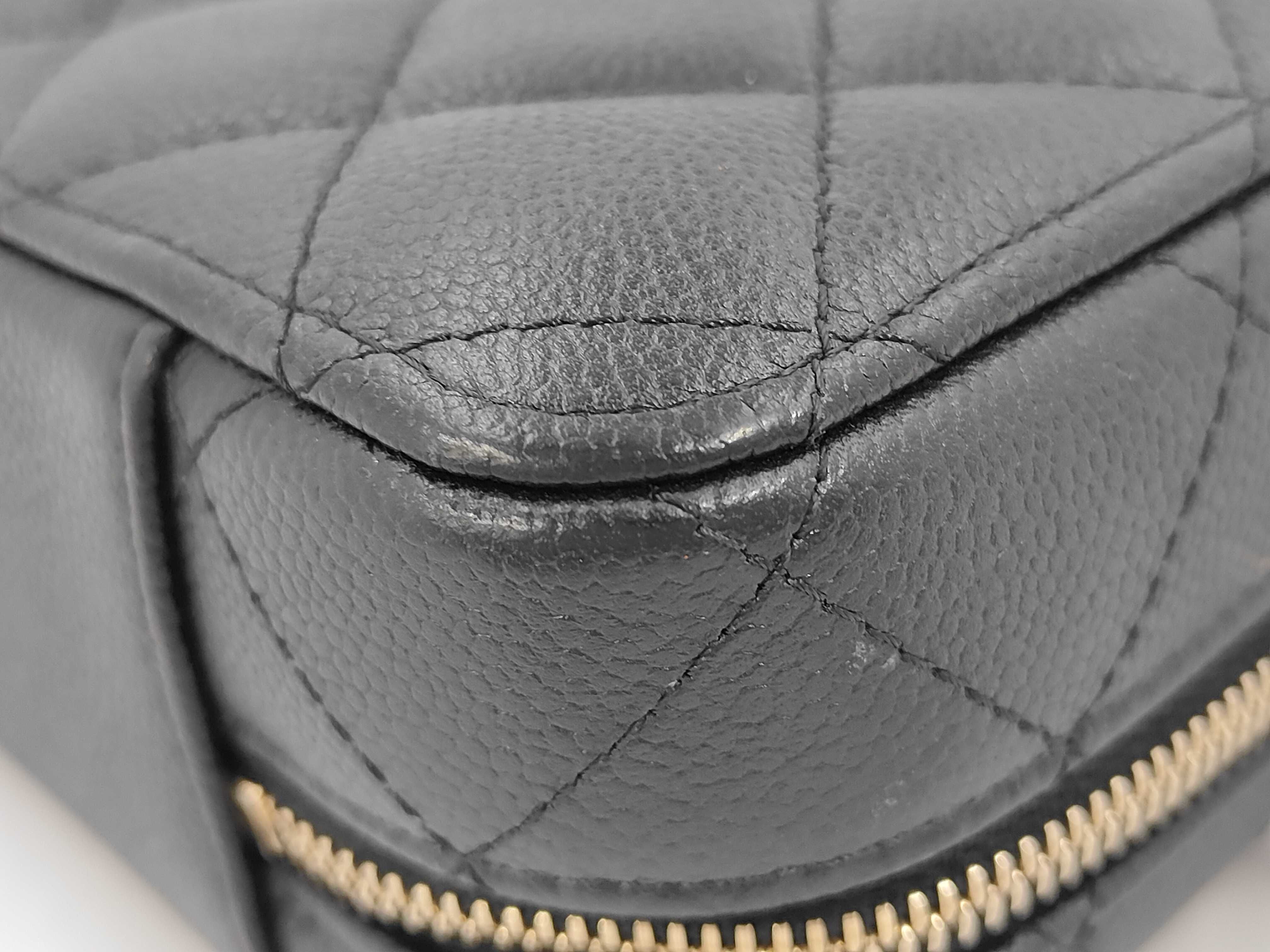 Chain 2-Way Bag, Caviar Leather, Black, L2A3X8PK Shoulder Bag — view 4