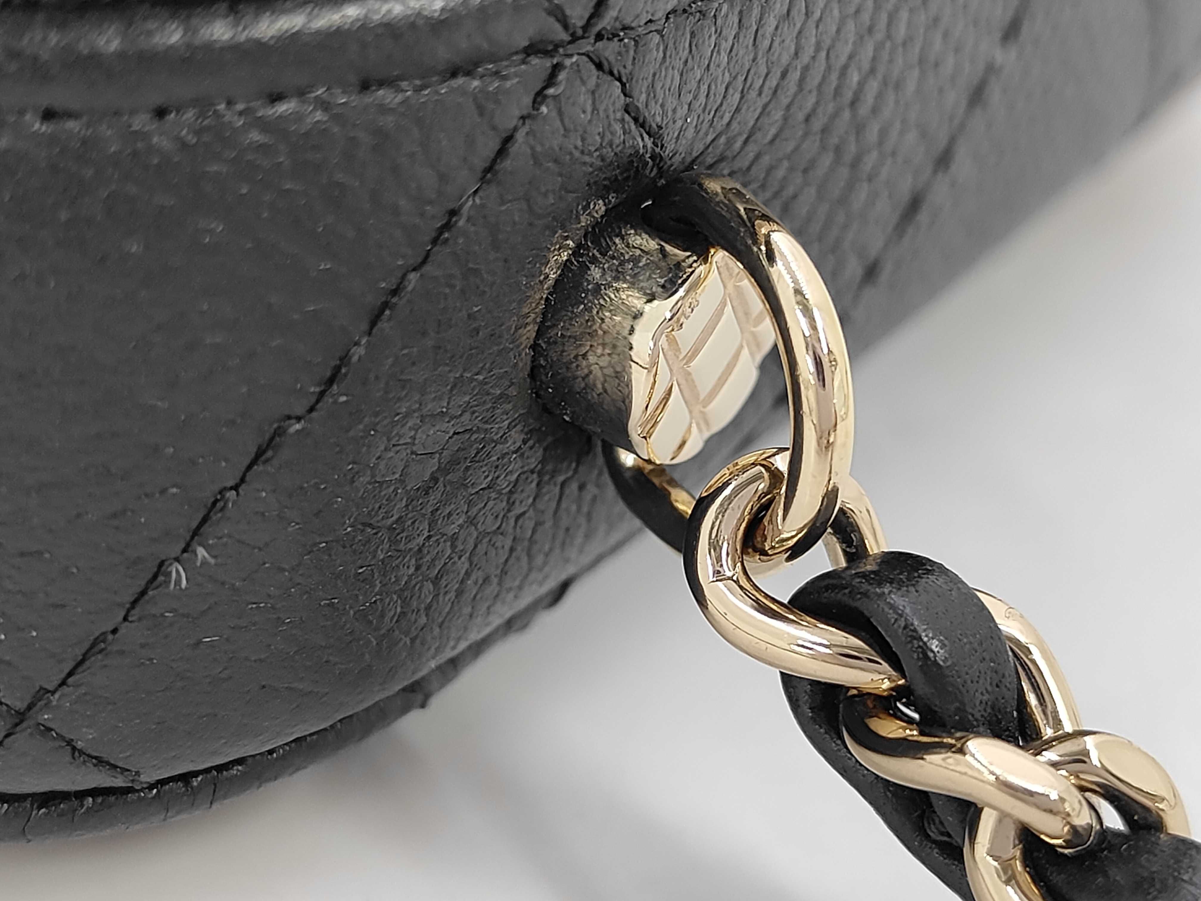 Chain 2-Way Bag, Caviar Leather, Black, L2A3X8PK Shoulder Bag — view 6
