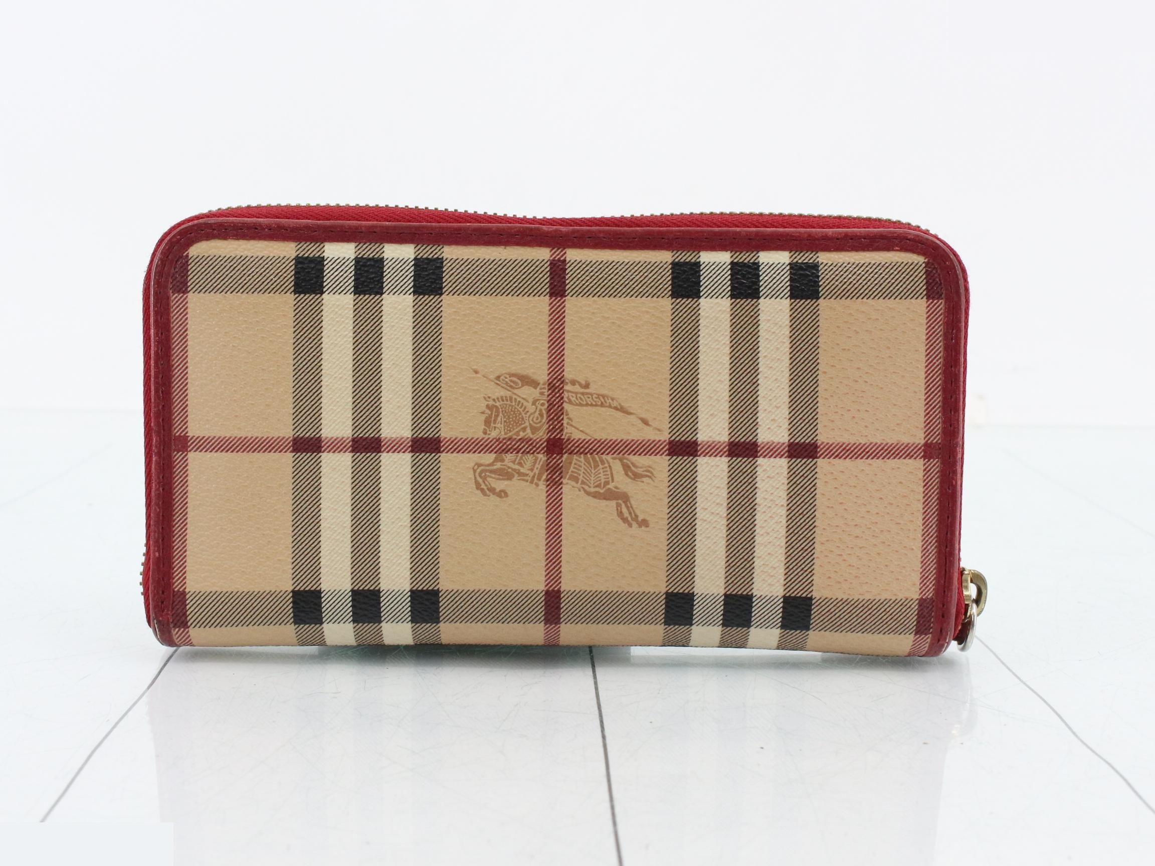 Nova Check Shadow Horse Round Zipper Long Wallet — view 2