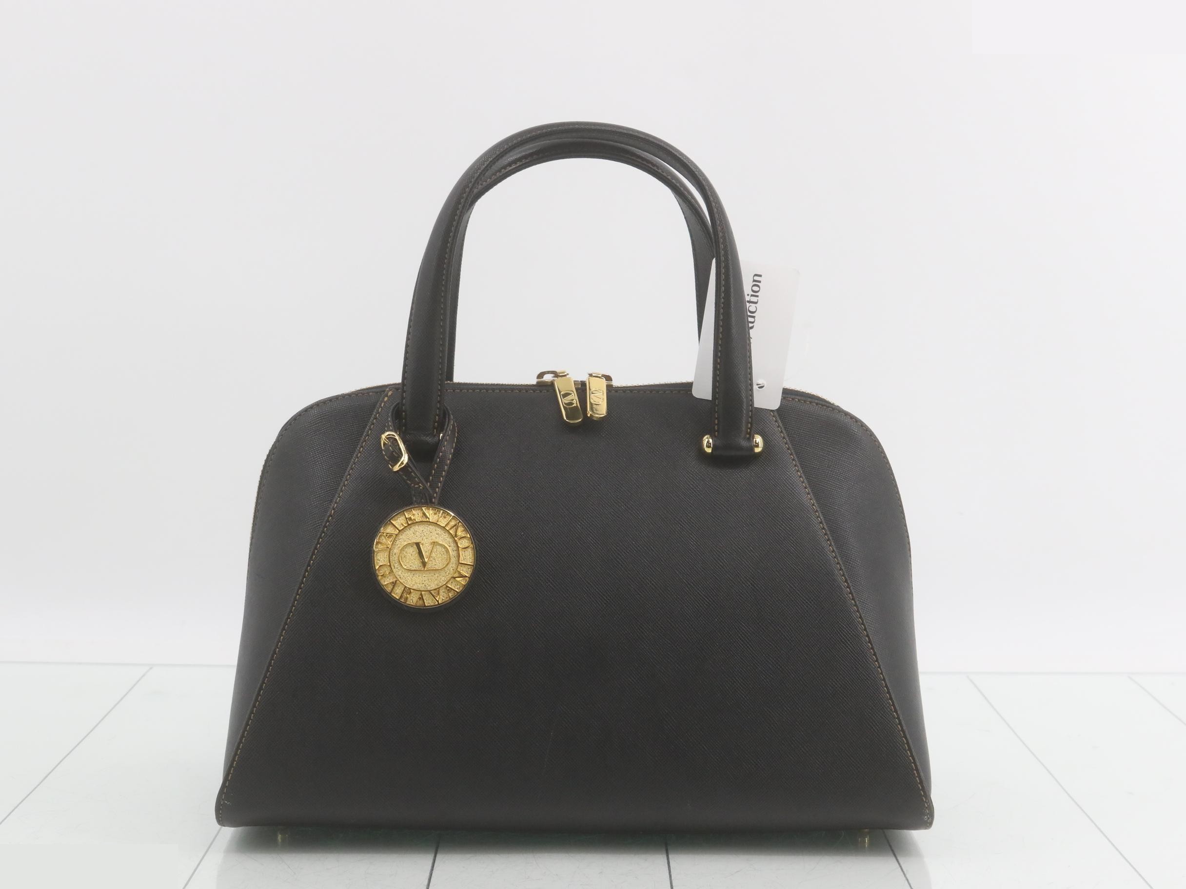 Handbag, black leather