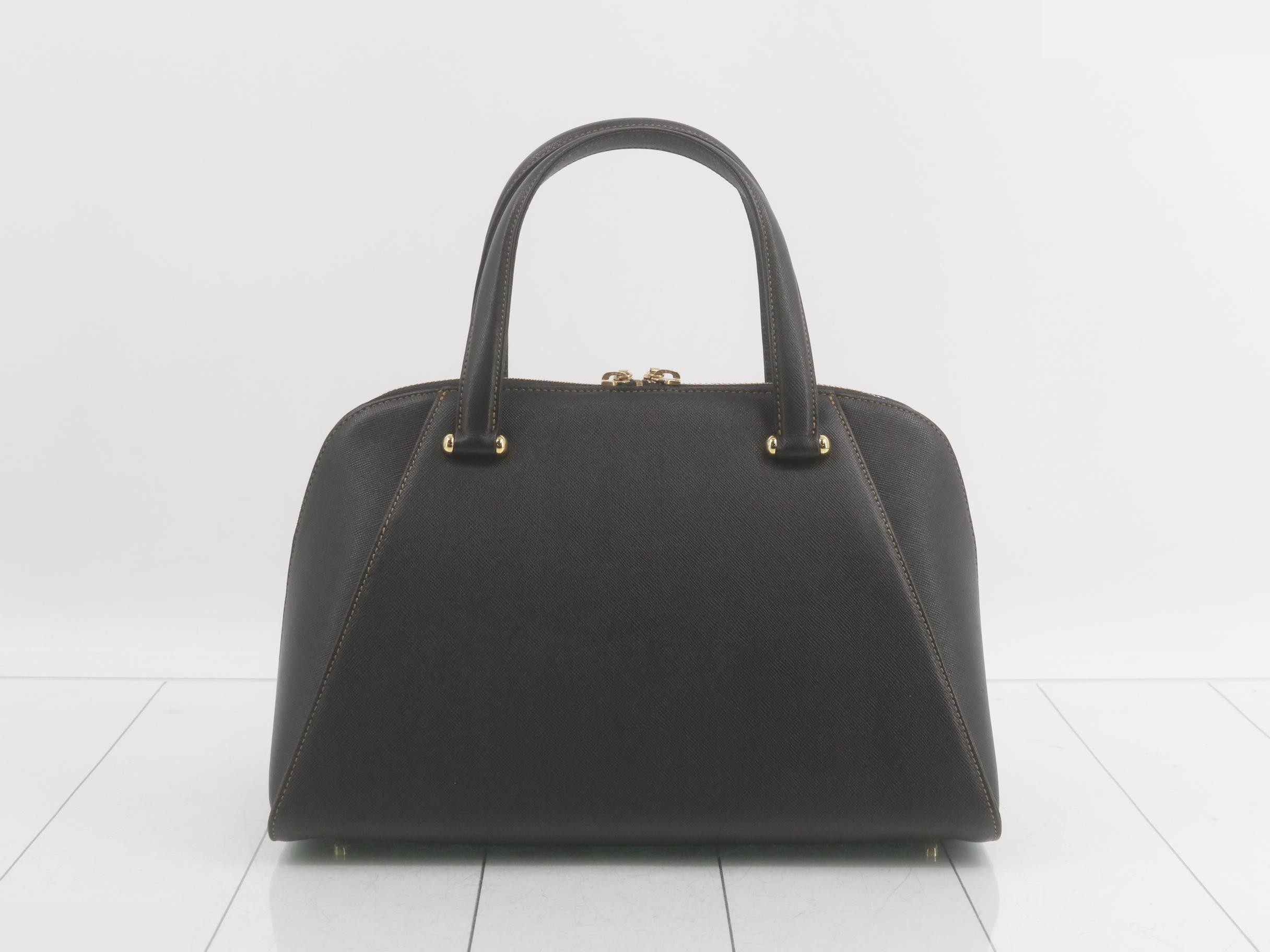 Handbag, black leather — view 2