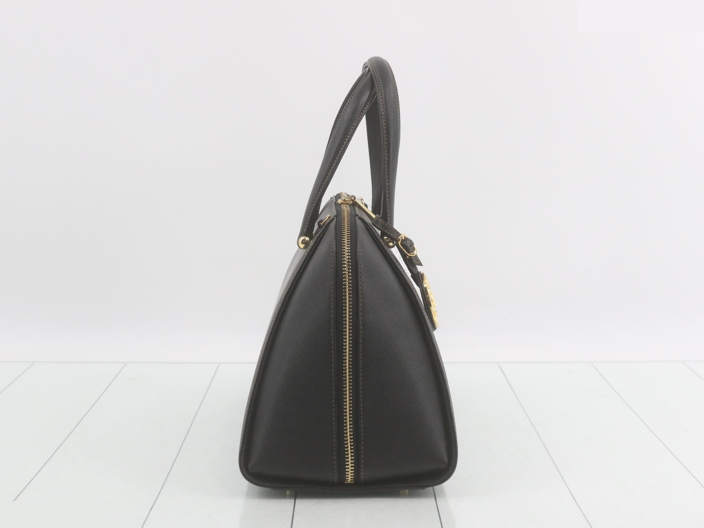 Handbag, black leather — view 4