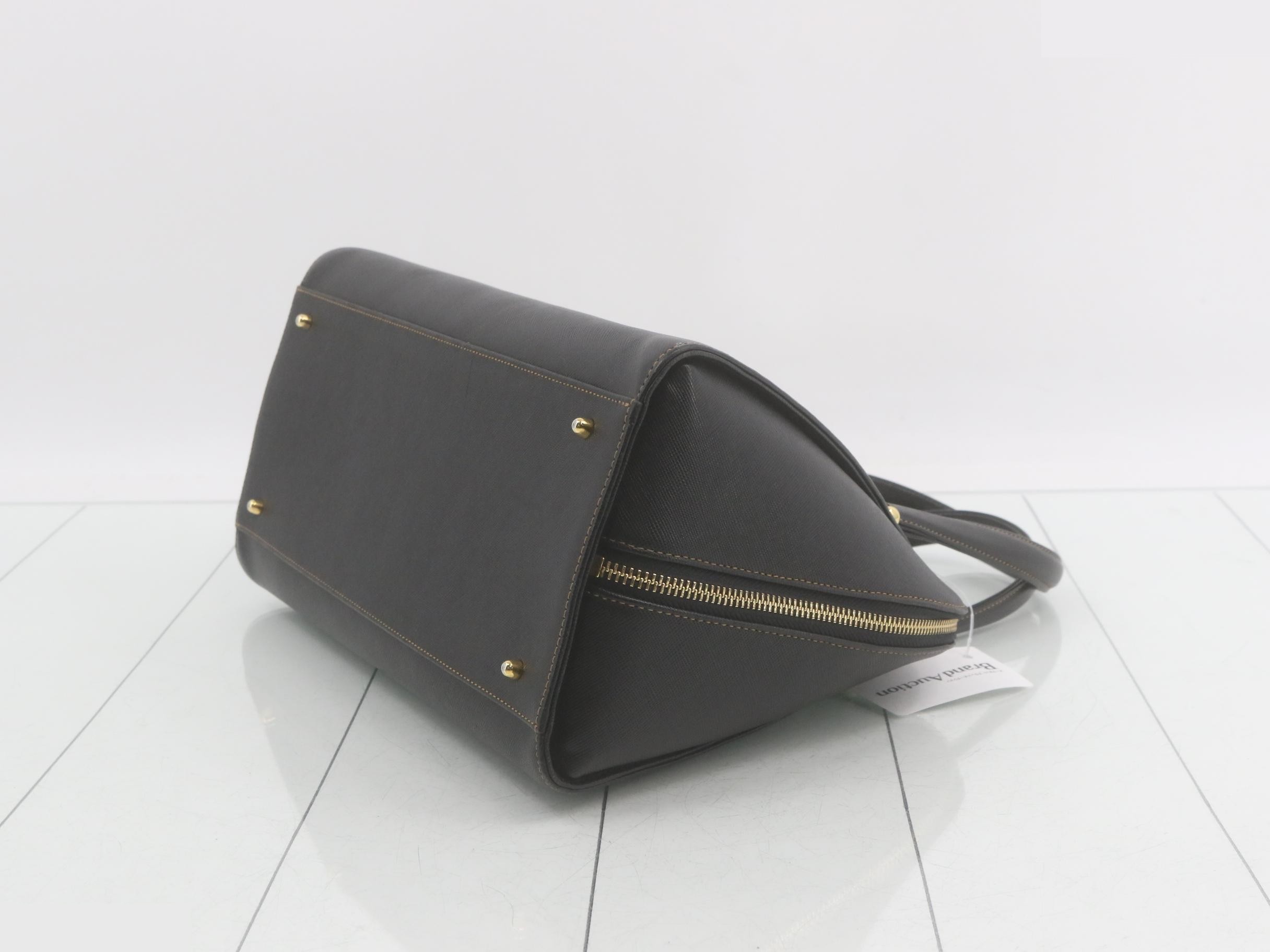 Handbag, black leather — view 6