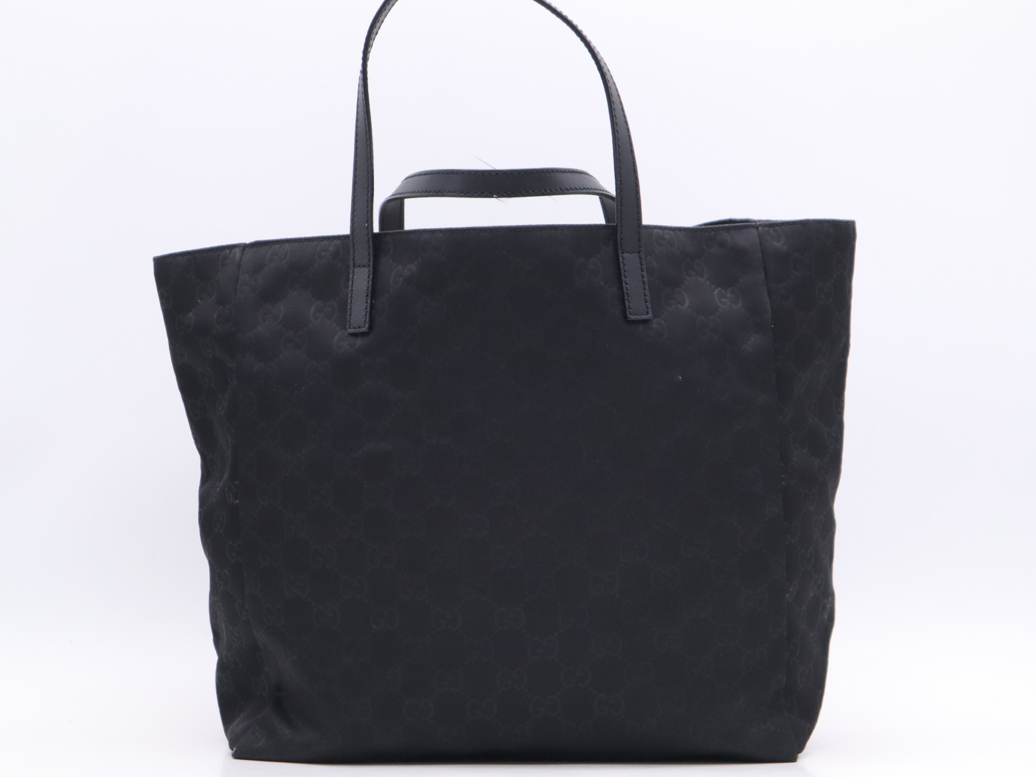 282439 Nylon Tote Bag, Black with Gold Hardware — view 2