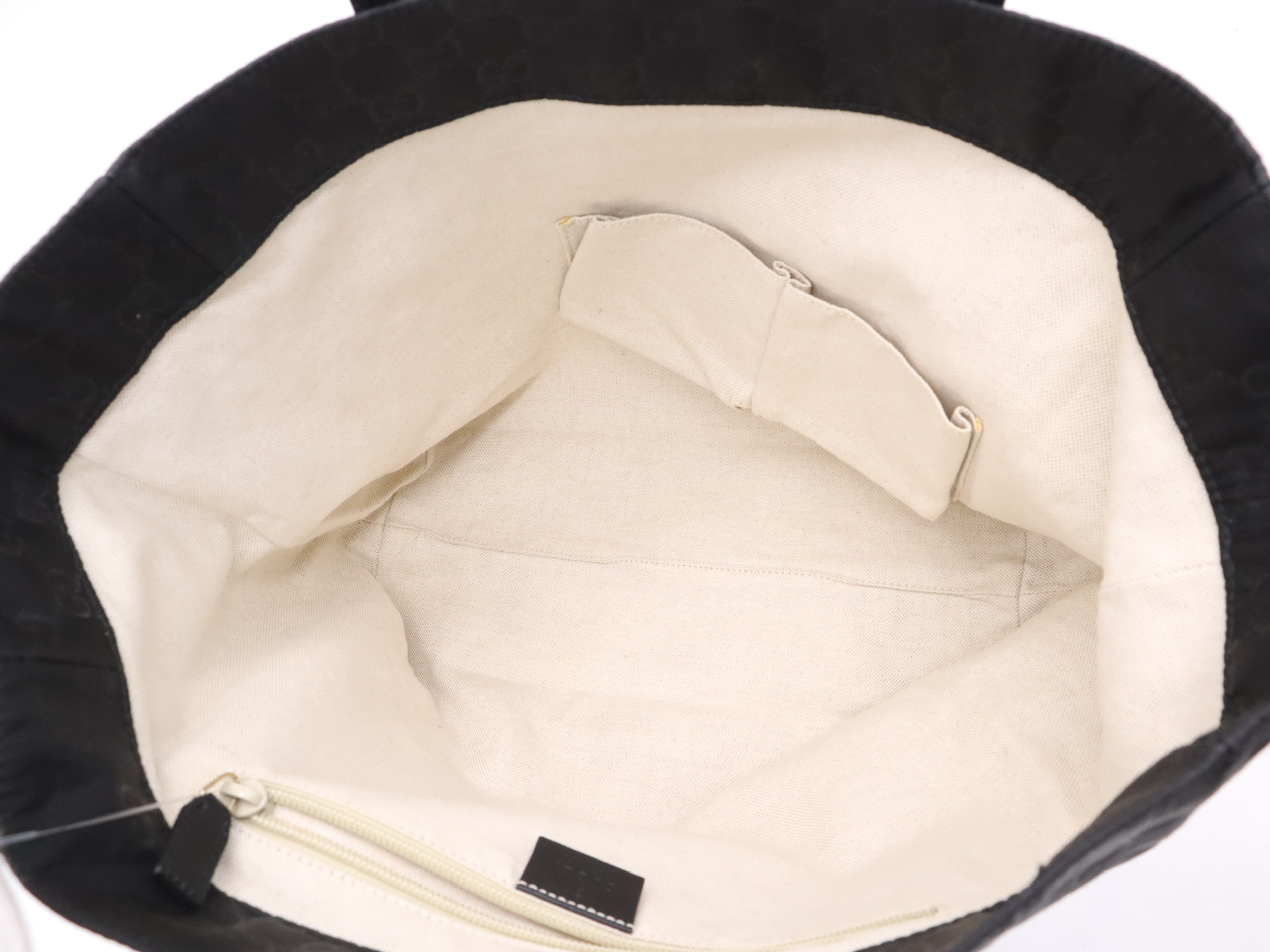 282439 Nylon Tote Bag, Black with Gold Hardware — view 11