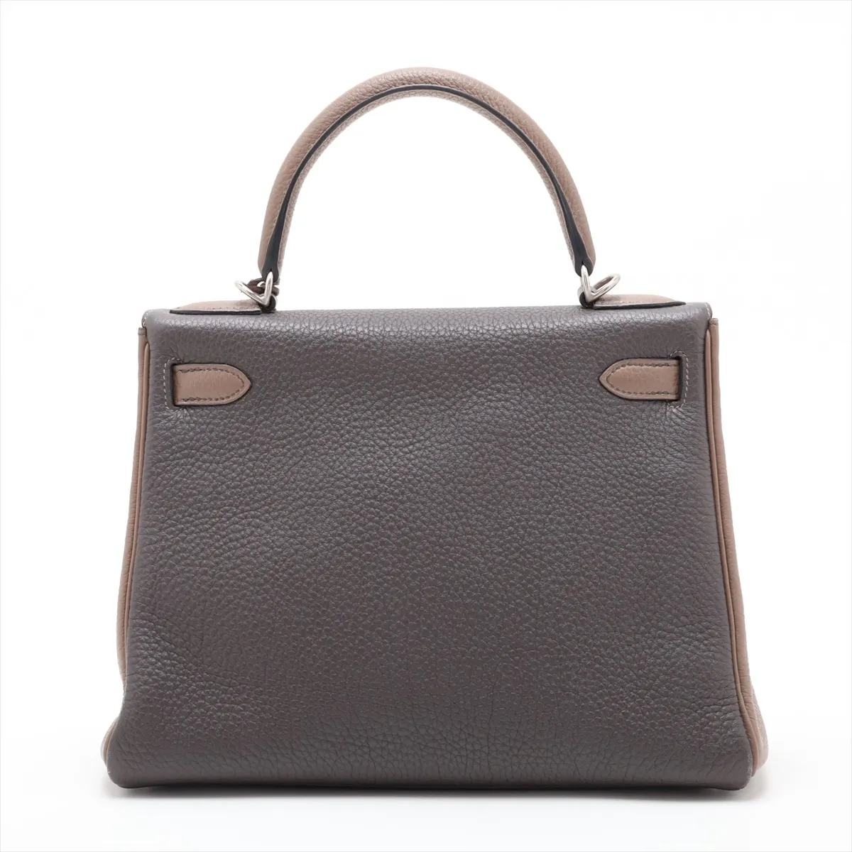 [Individually packaged] Hermes Kelly 28 Letournée Togo Etoupe x Etoupe Matte Silver Hardware Q: 2013 Personal Order — view 2