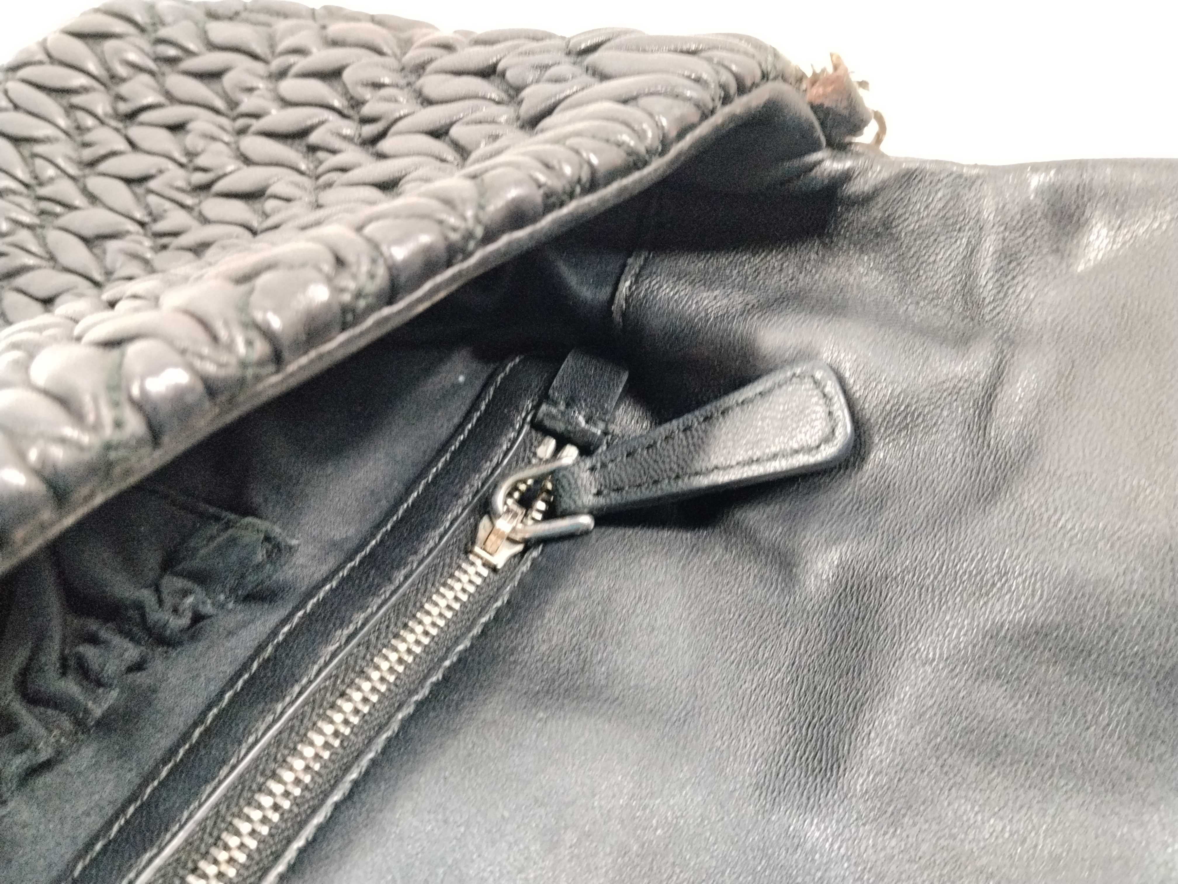 Leather Nappa Crystal Logo Chain Shoulder Bag RP0169 Black Shoulder Bag — view 14