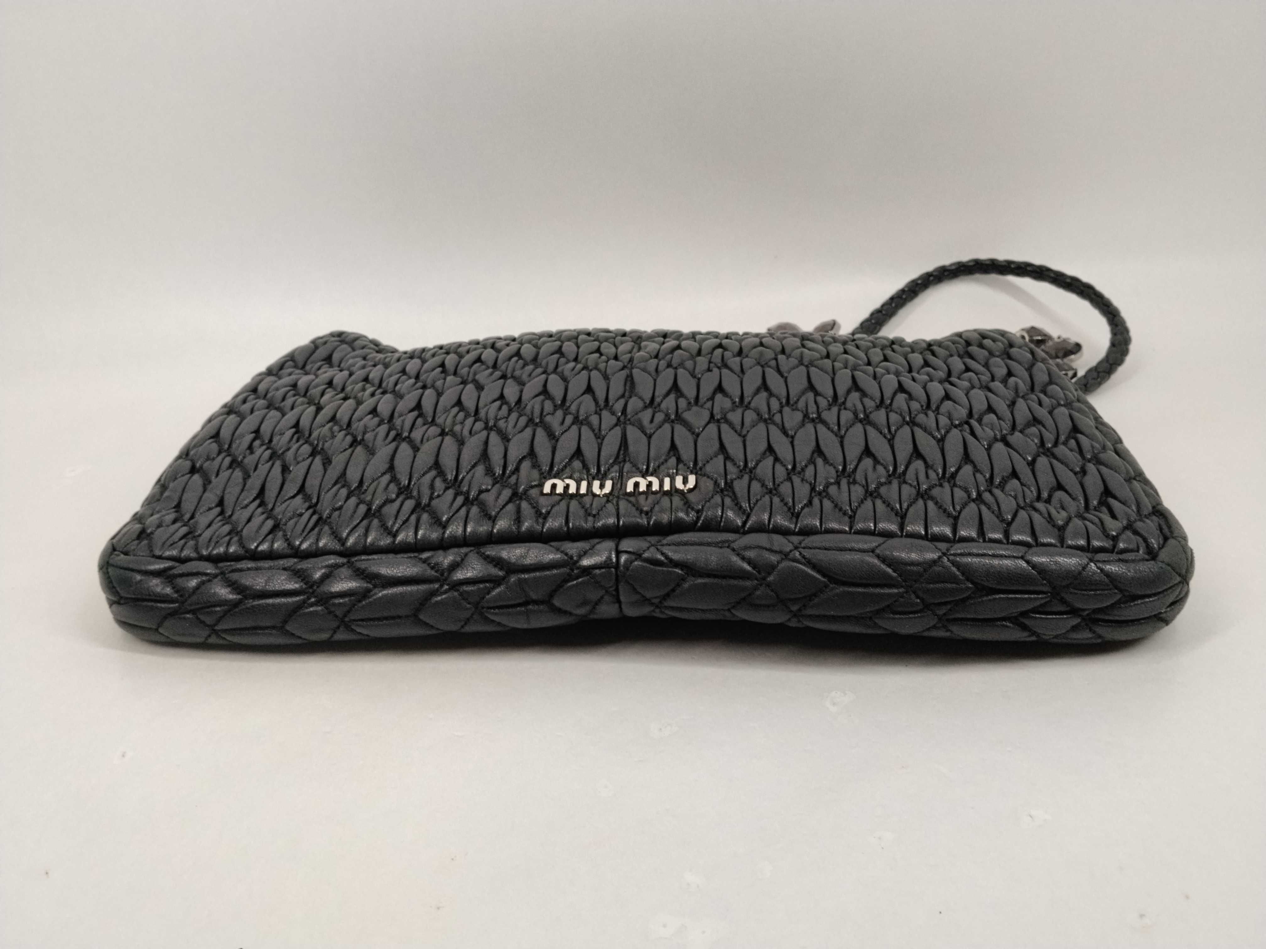 Leather Nappa Crystal Logo Chain Shoulder Bag RP0169 Black Shoulder Bag — view 7