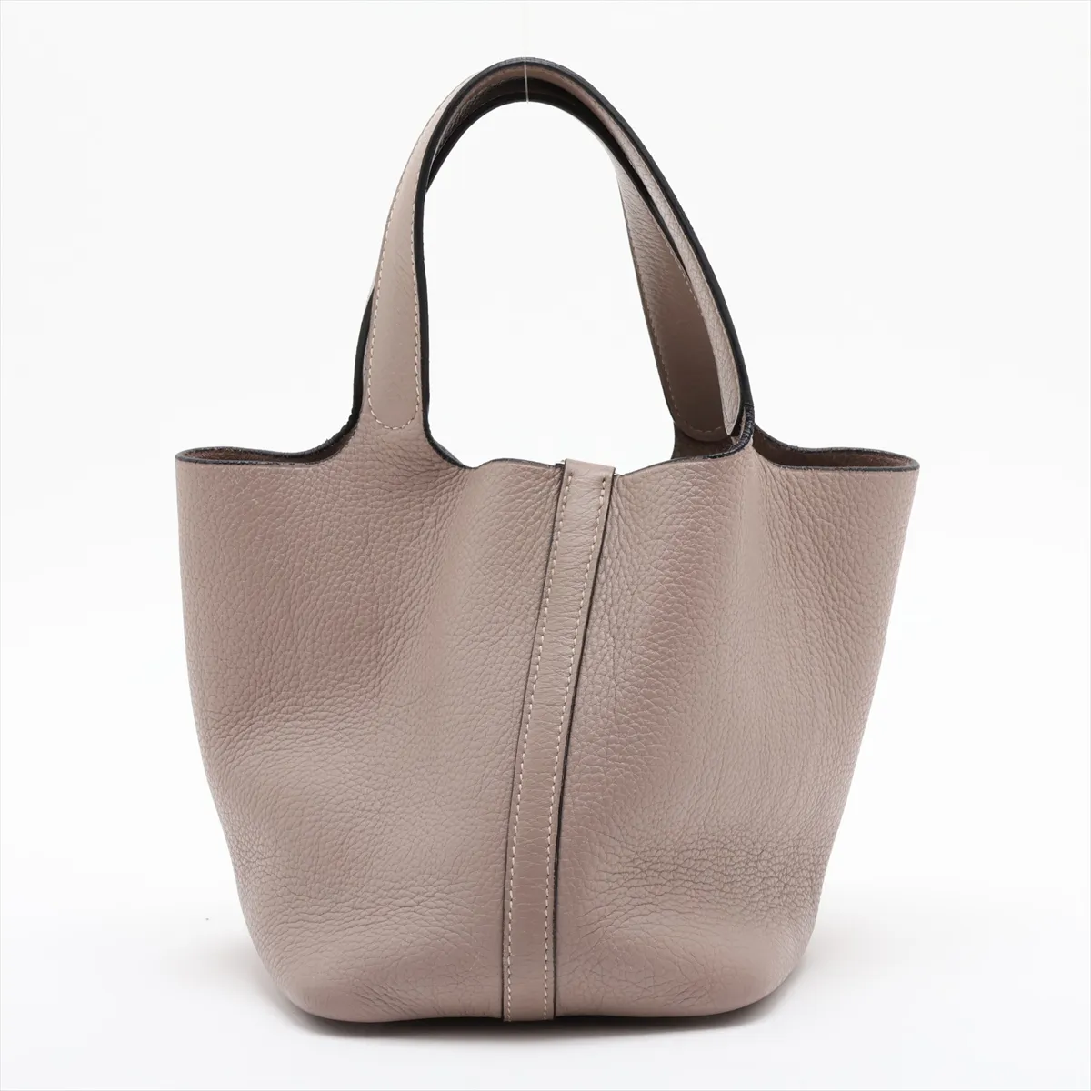 Picotin 18 PM, Taurillon Clemence leather, Etoupe, silver hardware, F: 2002 — view 2