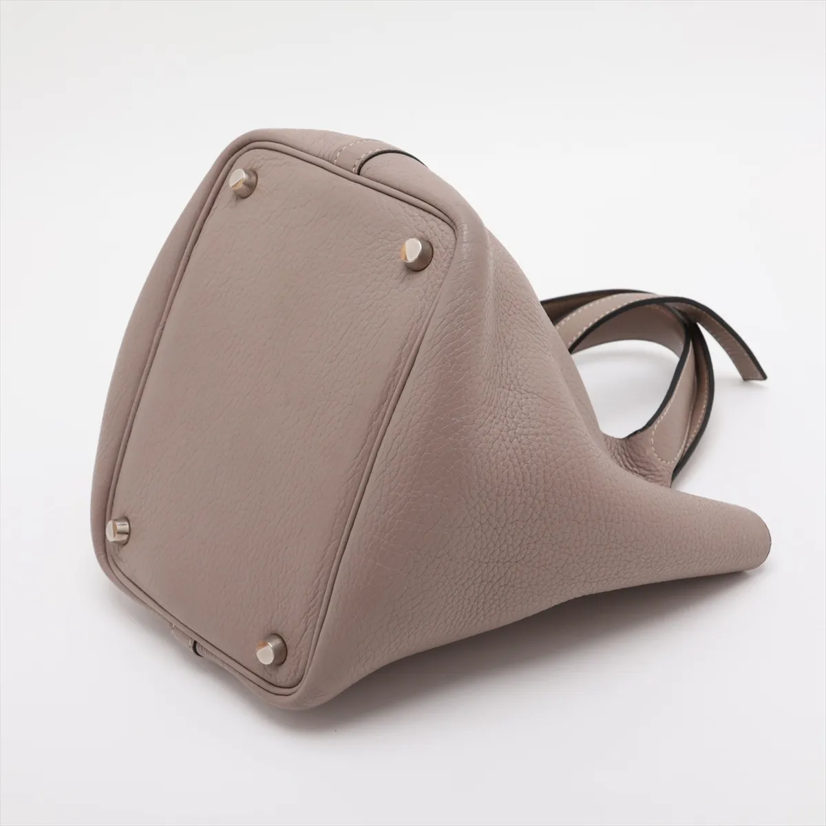 Picotin 18 PM, Taurillon Clemence leather, Etoupe, silver hardware, F: 2002 — view 3