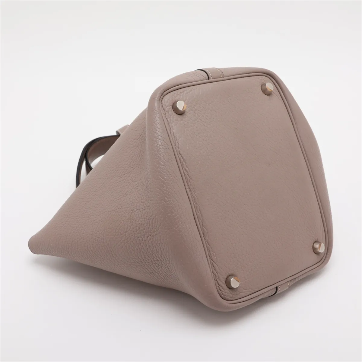 Picotin 18 PM, Taurillon Clemence leather, Etoupe, silver hardware, F: 2002 — view 4