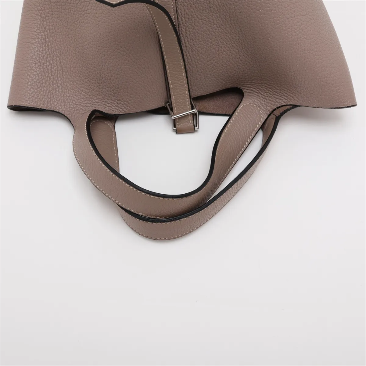 Picotin 18 PM, Taurillon Clemence leather, Etoupe, silver hardware, F: 2002 — view 5