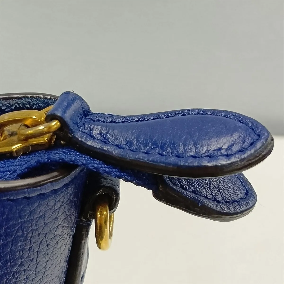 Luggage Nano Shopper Leather 2-Way Handbag, Blue — view 12