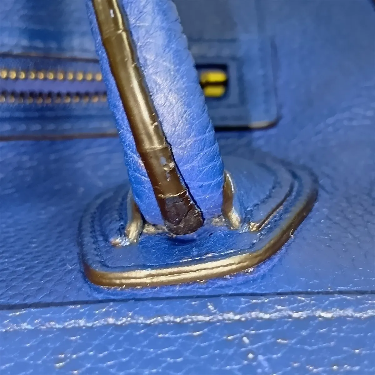 Luggage Nano Shopper Leather 2-Way Handbag, Blue — view 14