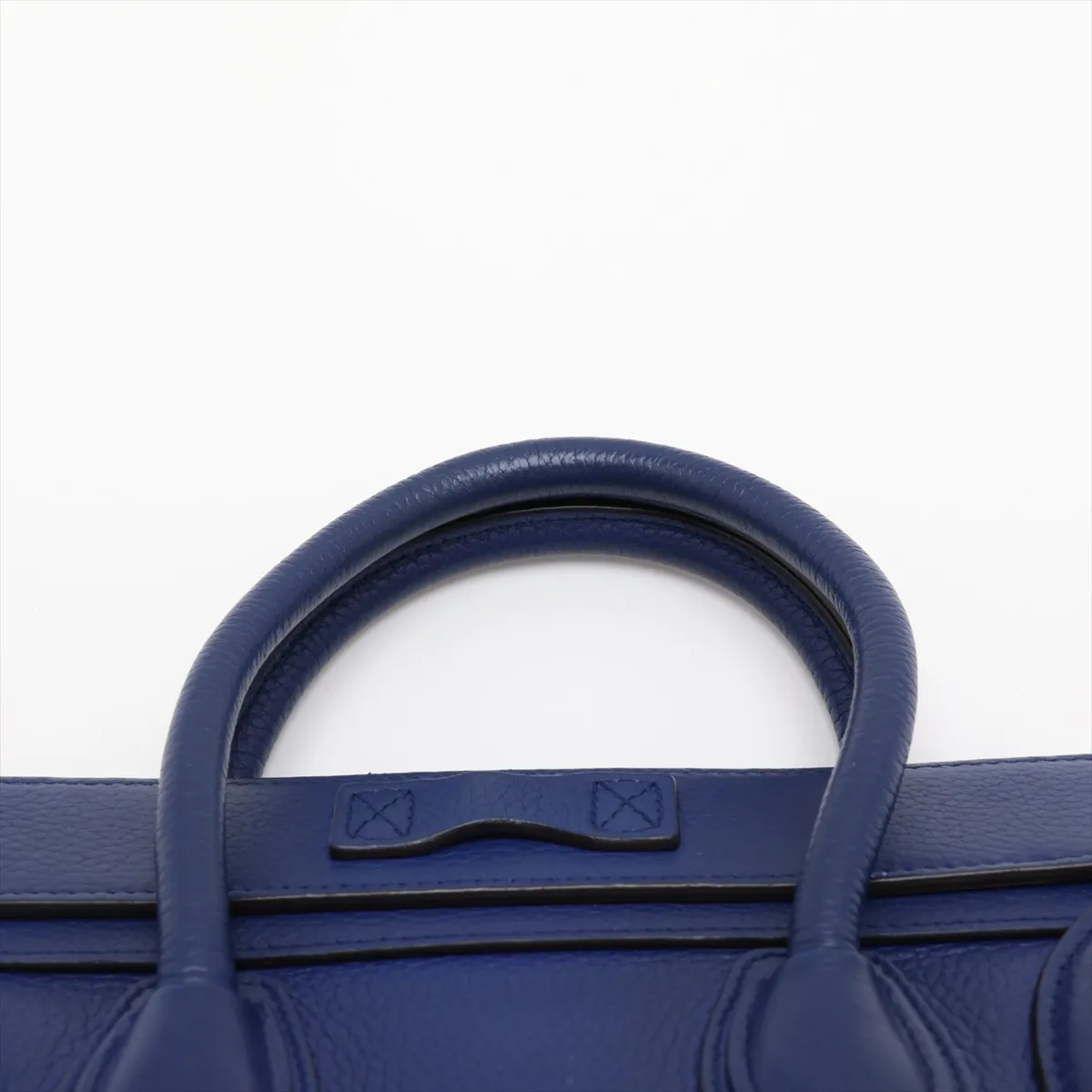 Luggage Nano Shopper Leather 2-Way Handbag, Blue — view 6