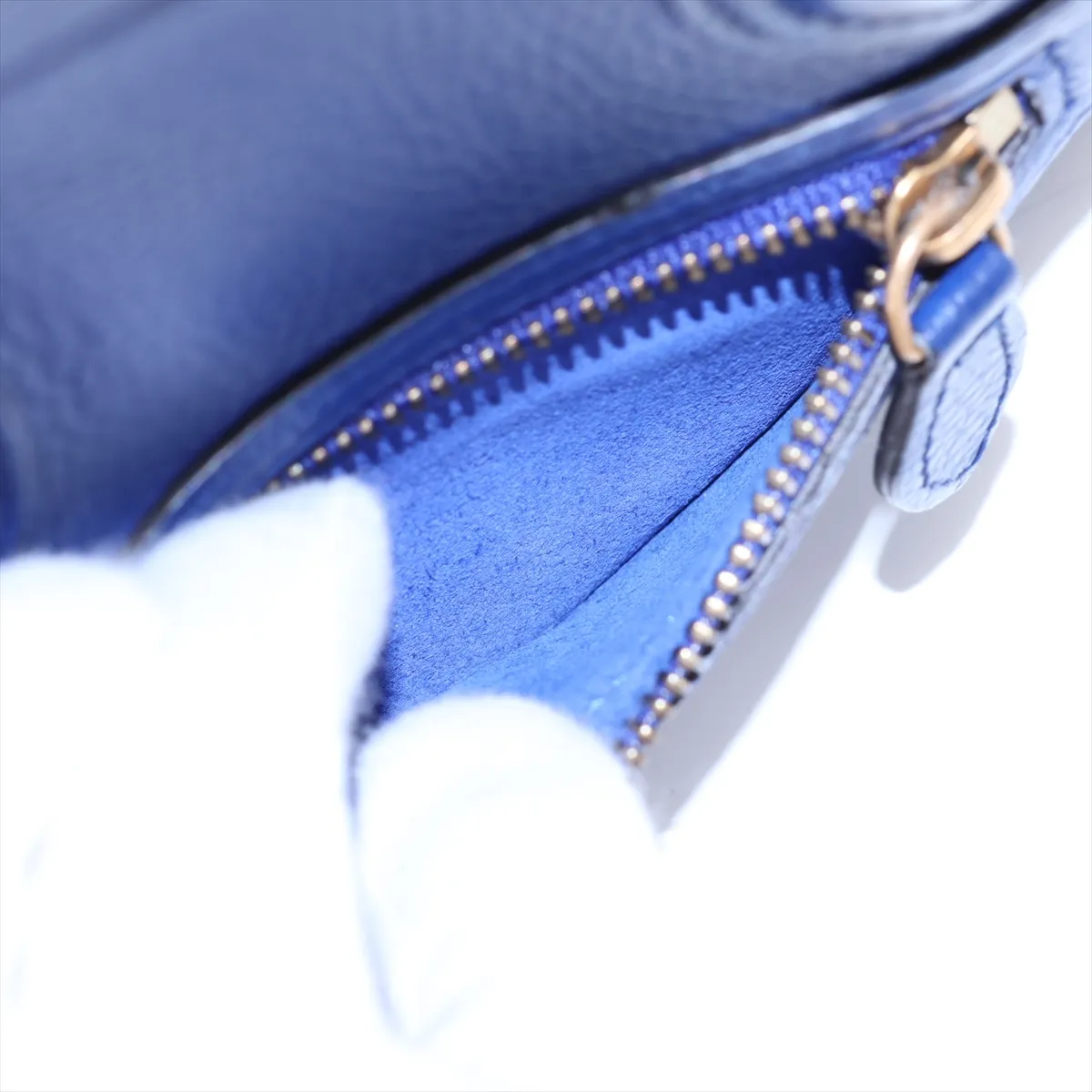 Luggage Nano Shopper Leather 2-Way Handbag, Blue — view 10