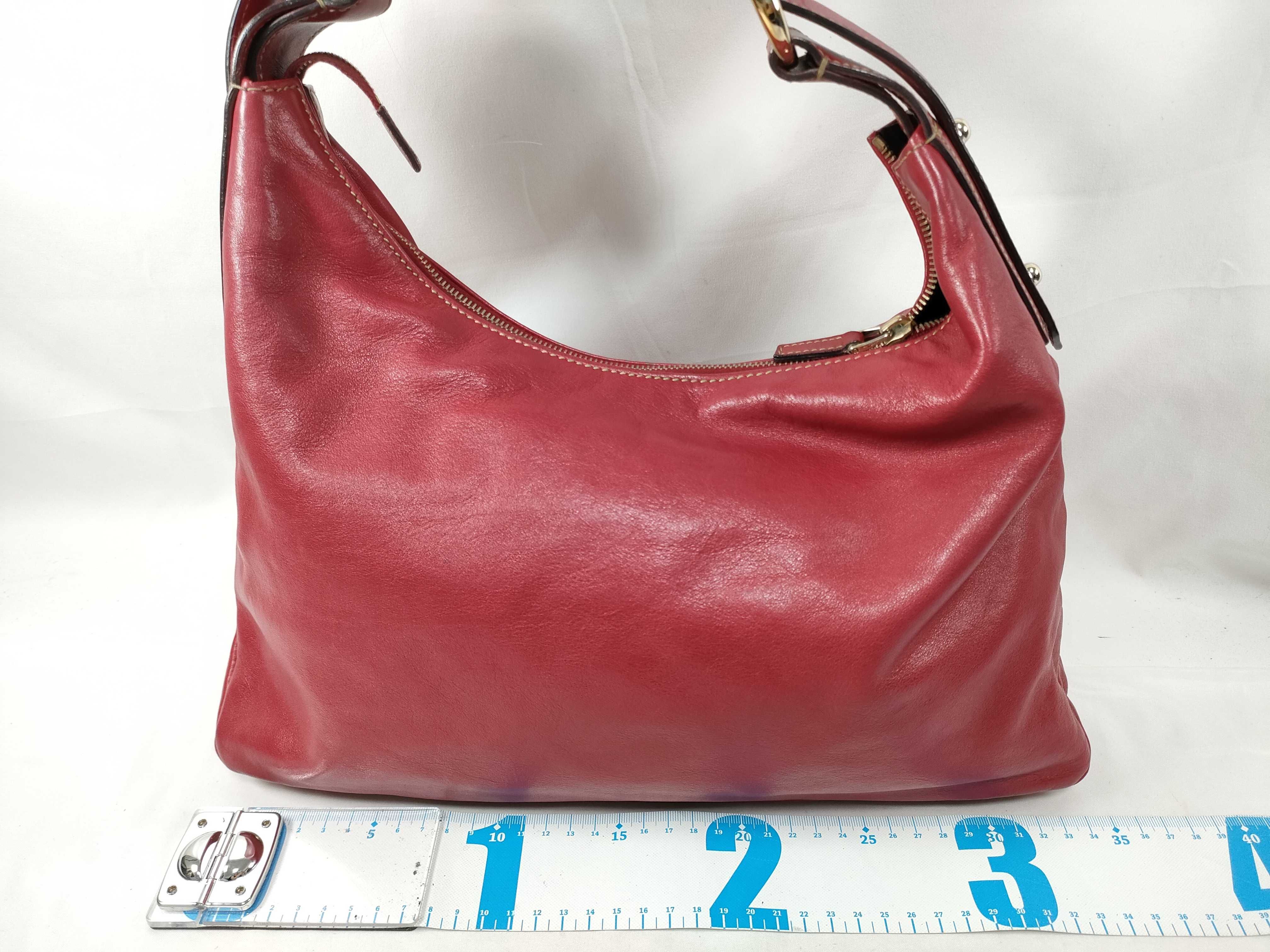 Horsebit Shoulder Bag 115867 Leather Red Shoulder Bag — view 2