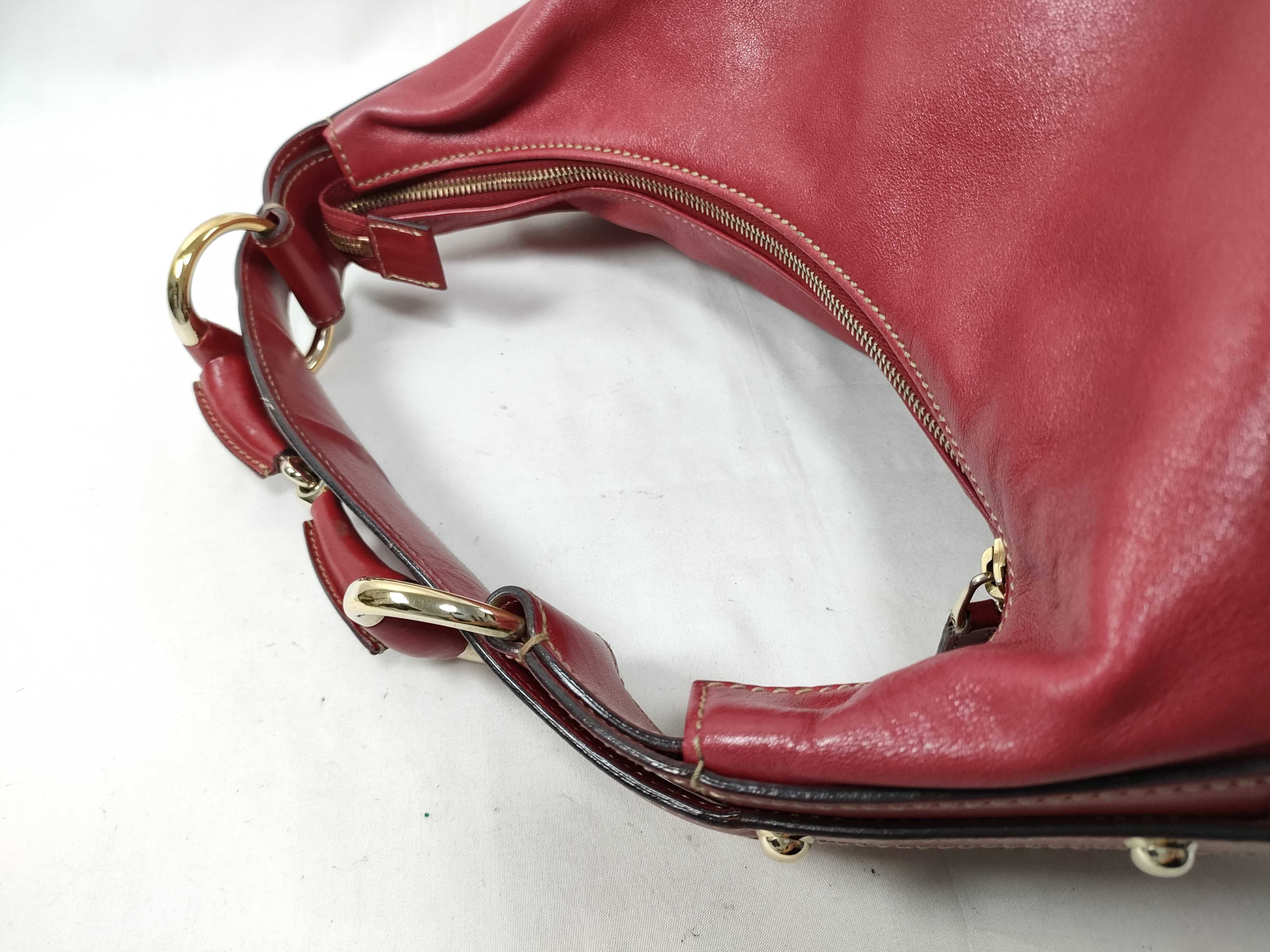 Horsebit Shoulder Bag 115867 Leather Red Shoulder Bag — view 7