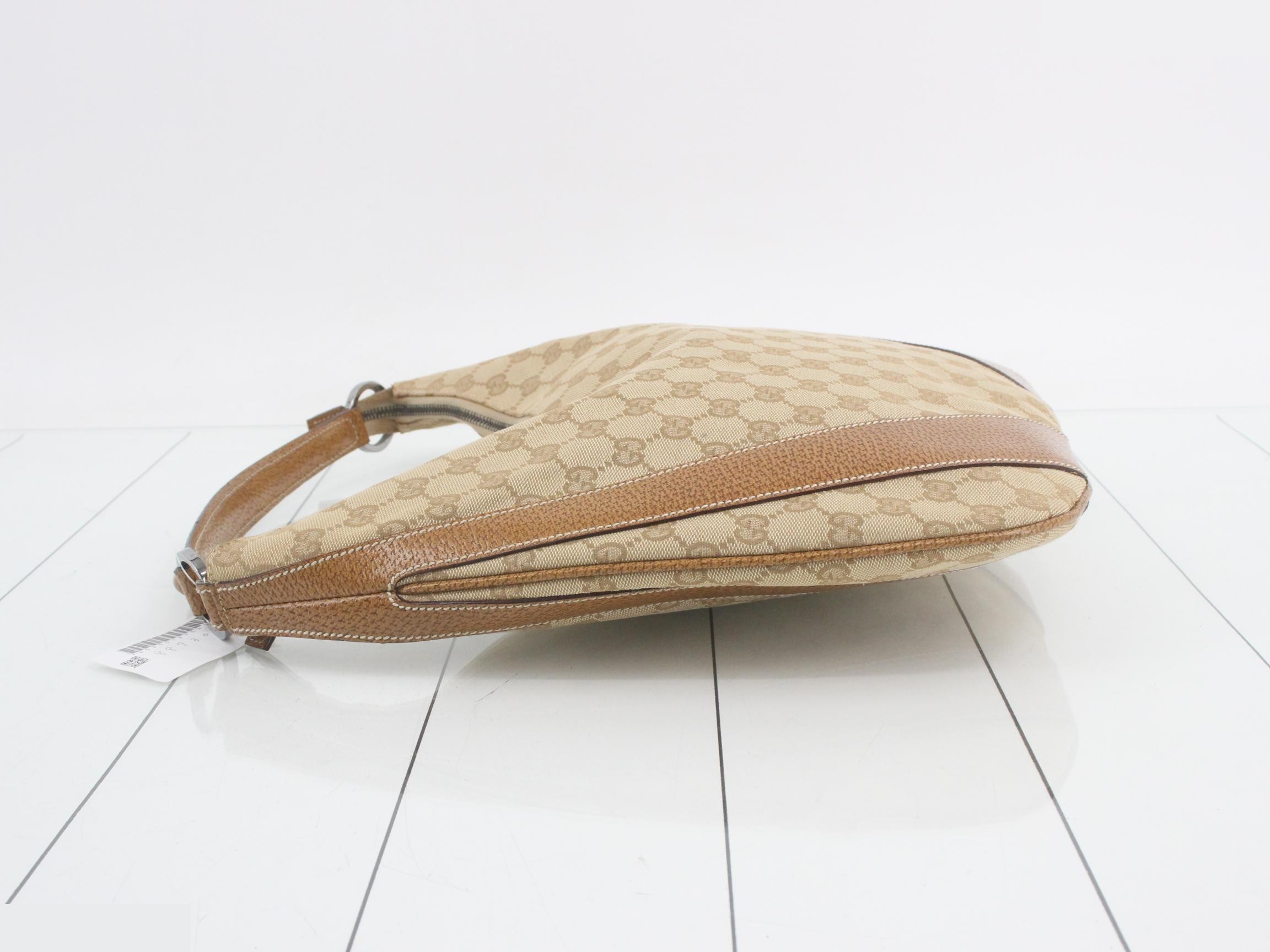 GG Canvas Tote Bag, Beige, Canvas/Leather — view 4