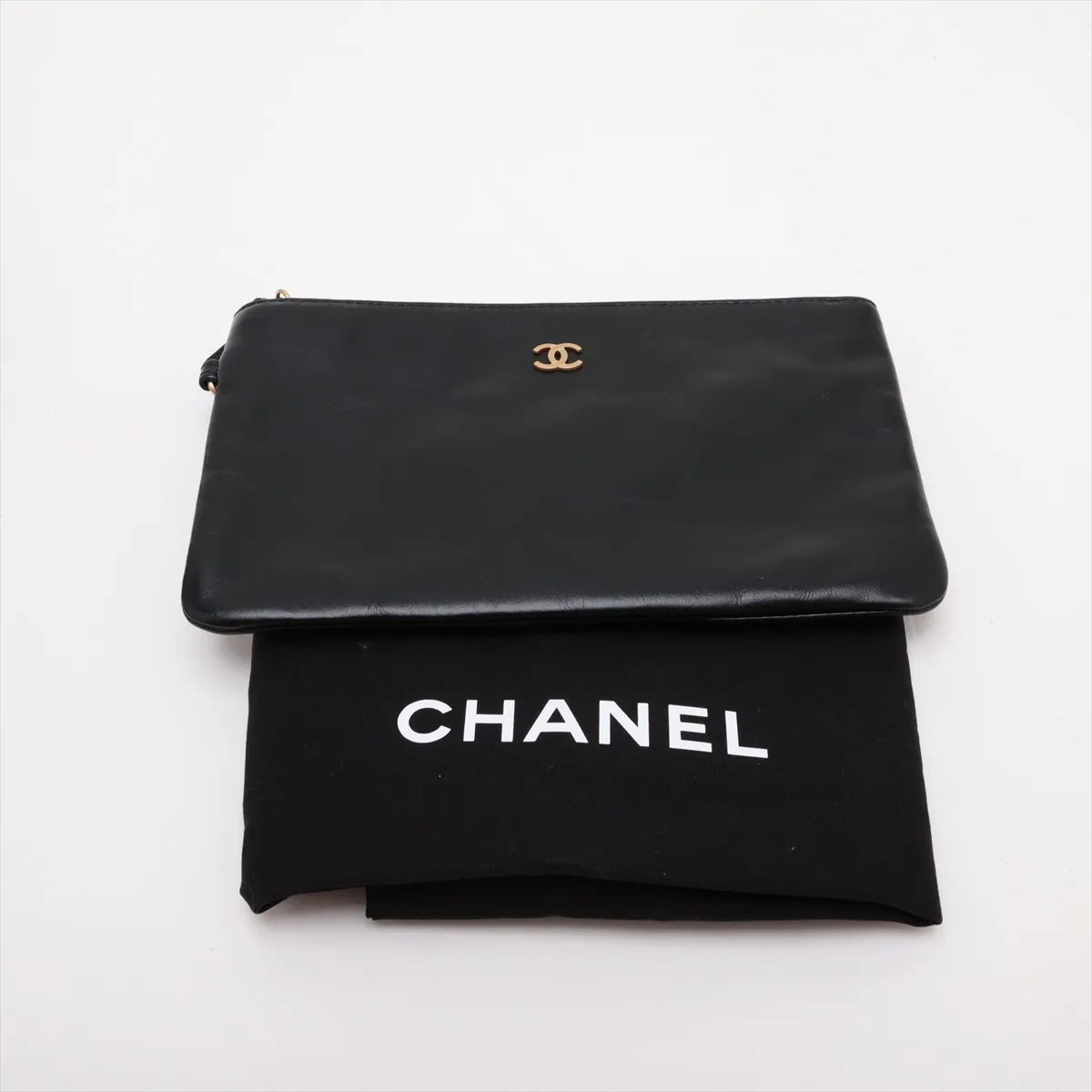 [Individually packaged] Chanel 22 Small Shiny Calfskin Chain Shoulder Bag, Black with Gold Hardware, U7X53KA1, Random Plate, AS3260 — view 11