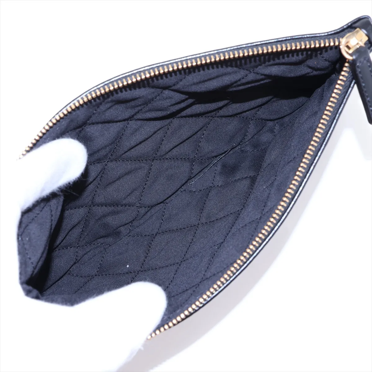 [Individually packaged] Chanel 22 Small Shiny Calfskin Chain Shoulder Bag, Black with Gold Hardware, U7X53KA1, Random Plate, AS3260 — view 9