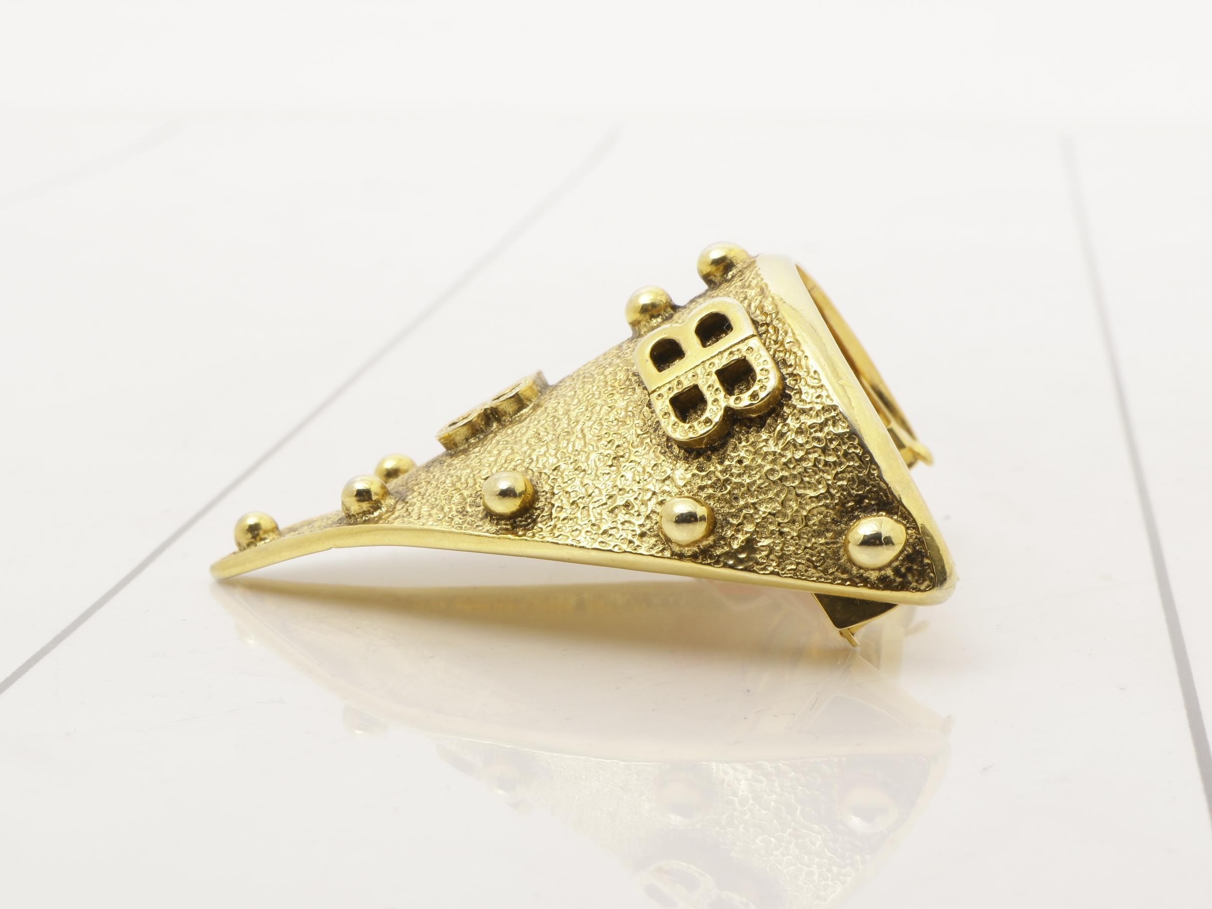 Barrette Logo Gold GP W6H6.5 — view 3