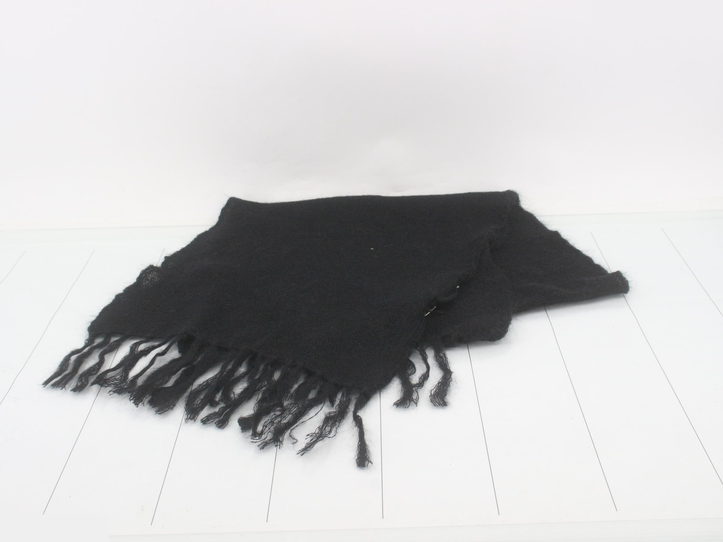 scarf with tags, black. — view 2