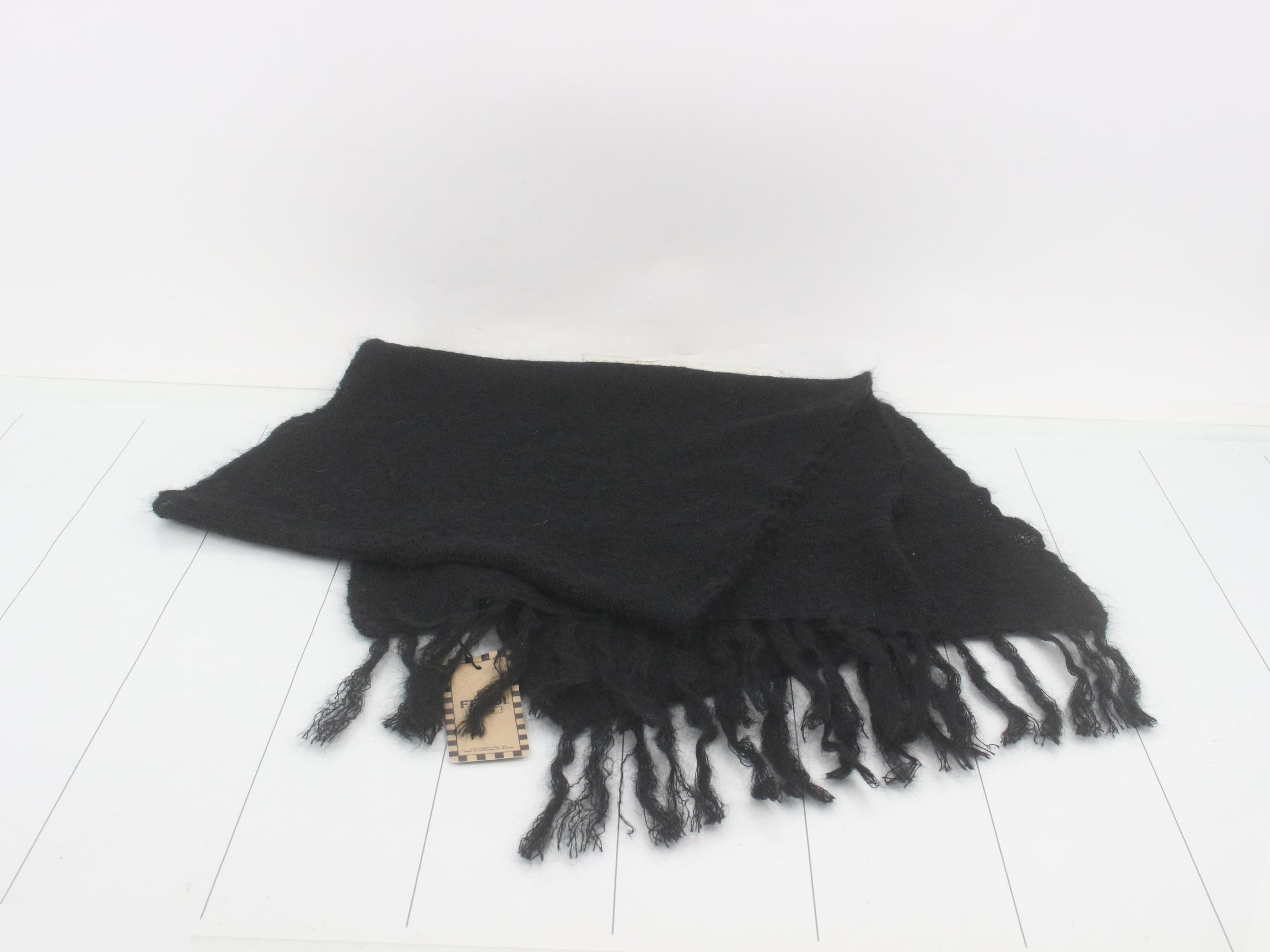 scarf with tags, black. — view 3