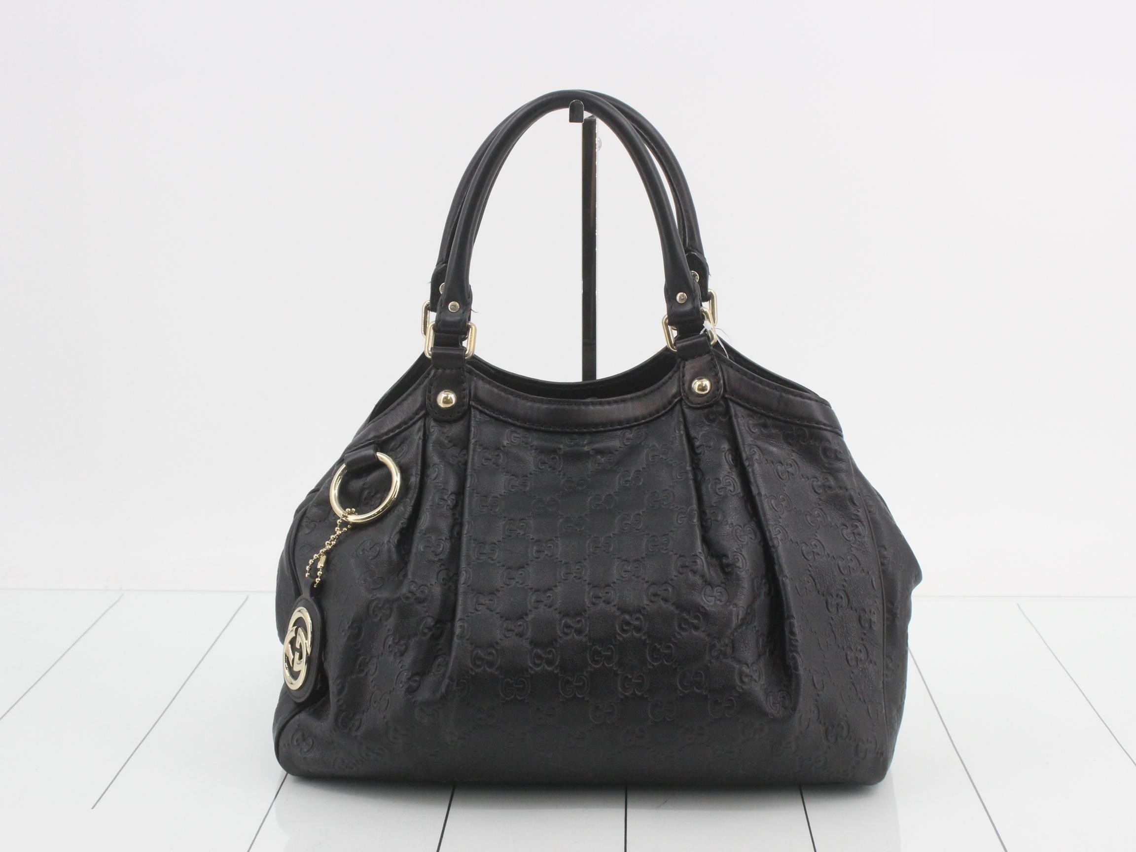 Guccissima (bag) - Gucci handbag, black, Sukey, 211944