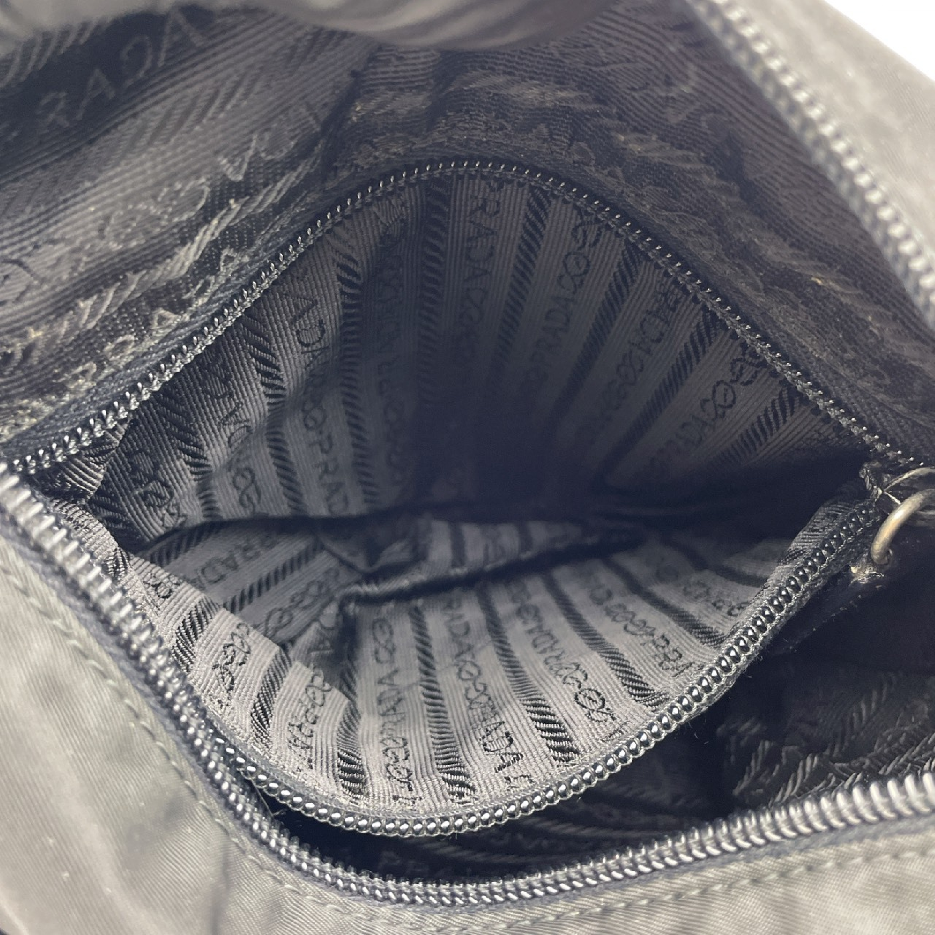 Nylon Triangle Logo Shoulder Bag — view 11