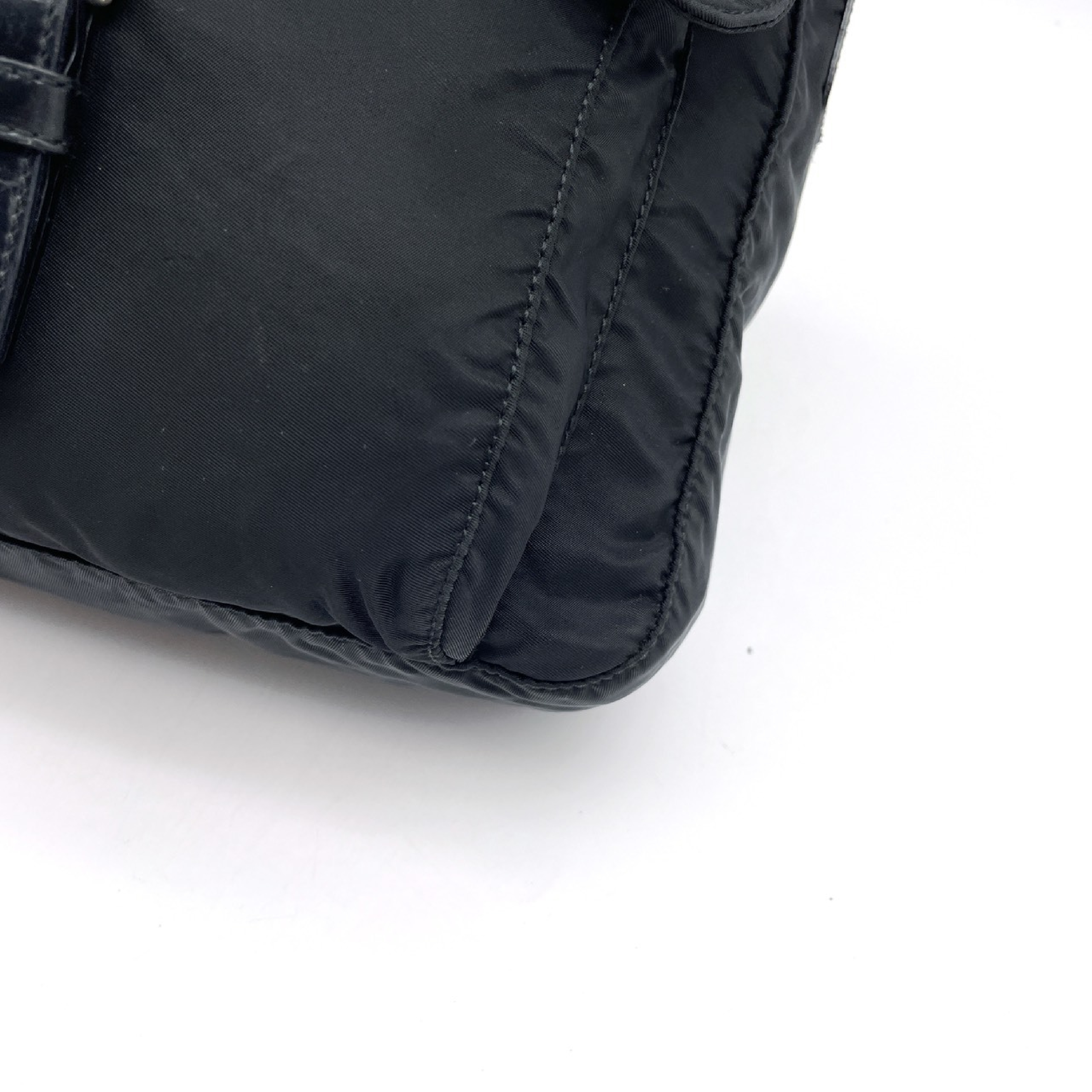 Nylon Triangle Logo Shoulder Bag — view 6