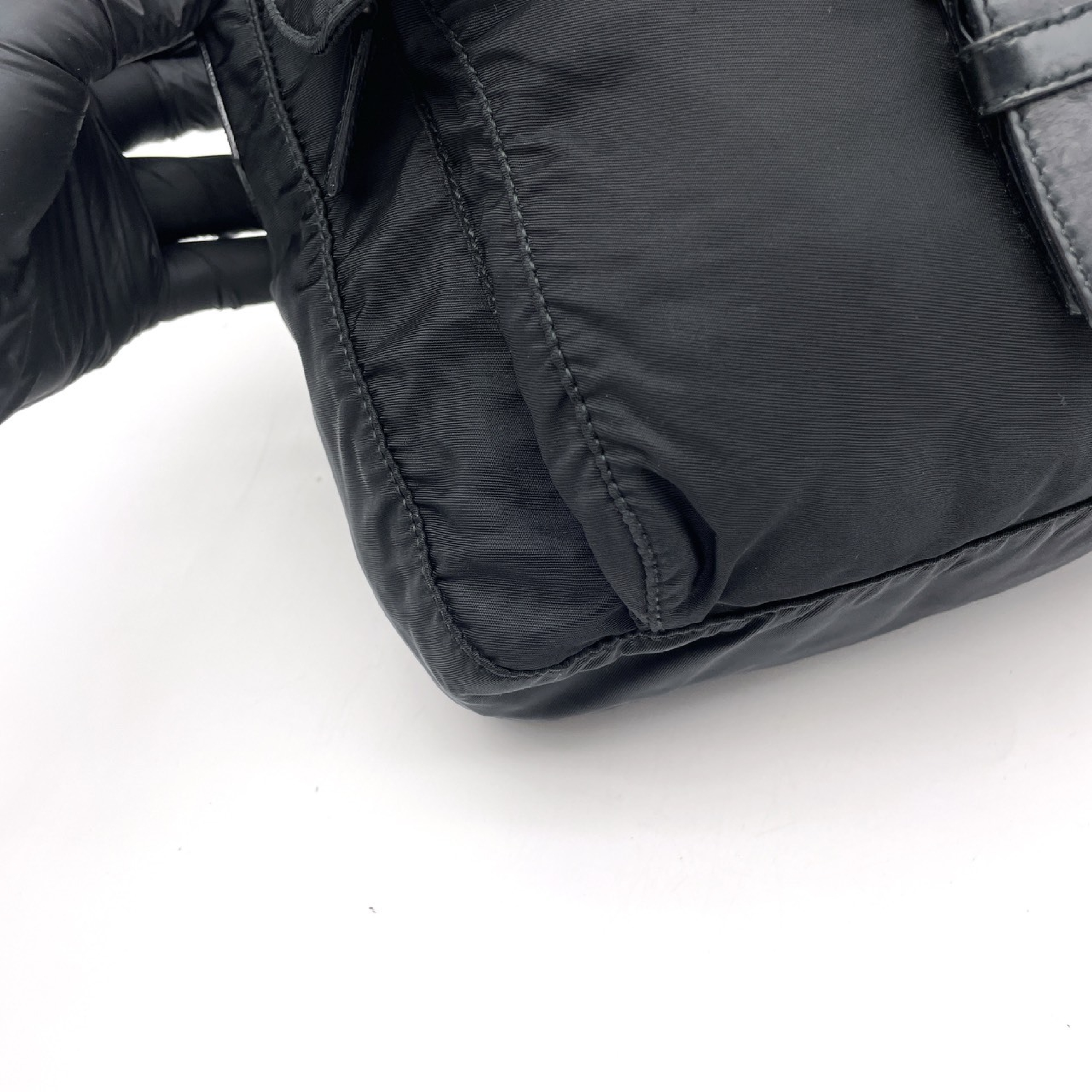 Nylon Triangle Logo Shoulder Bag — view 7