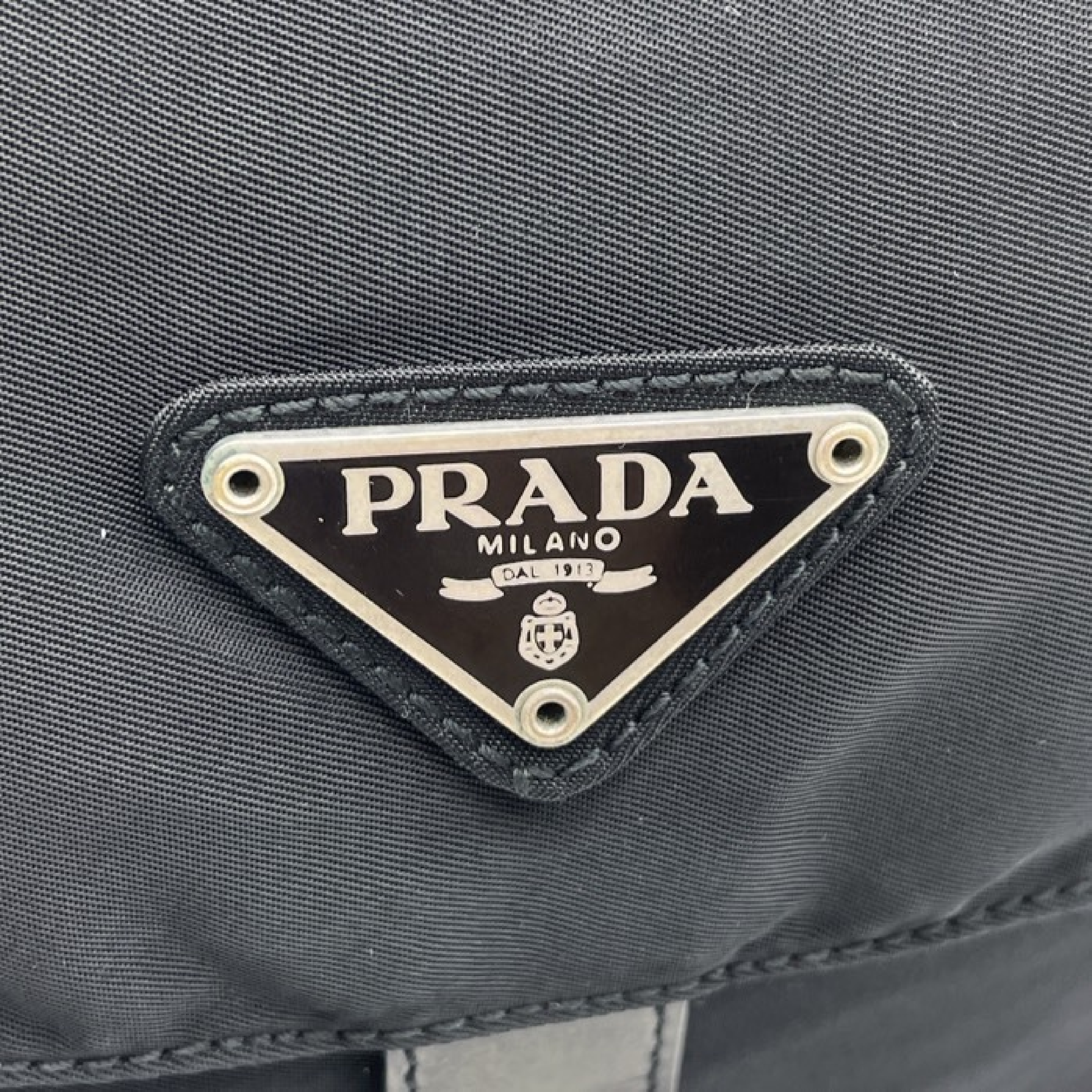 Nylon Triangle Logo Shoulder Bag — view 8