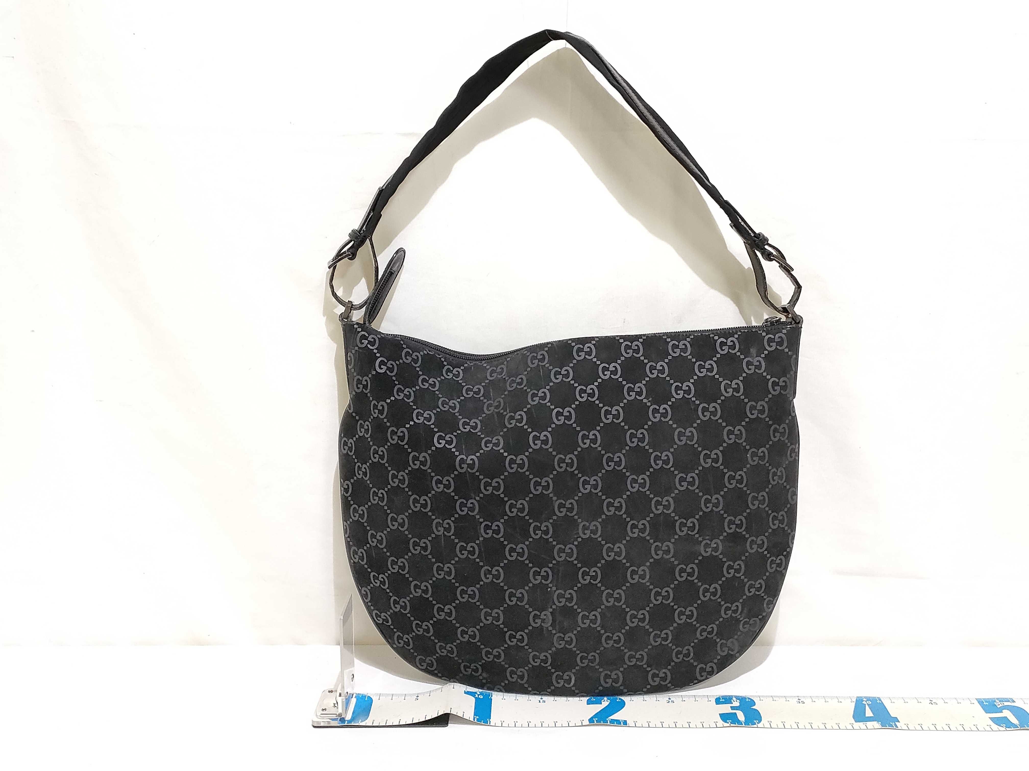 GG pattern suede one-shoulder bag (shoulder bag) — view 2