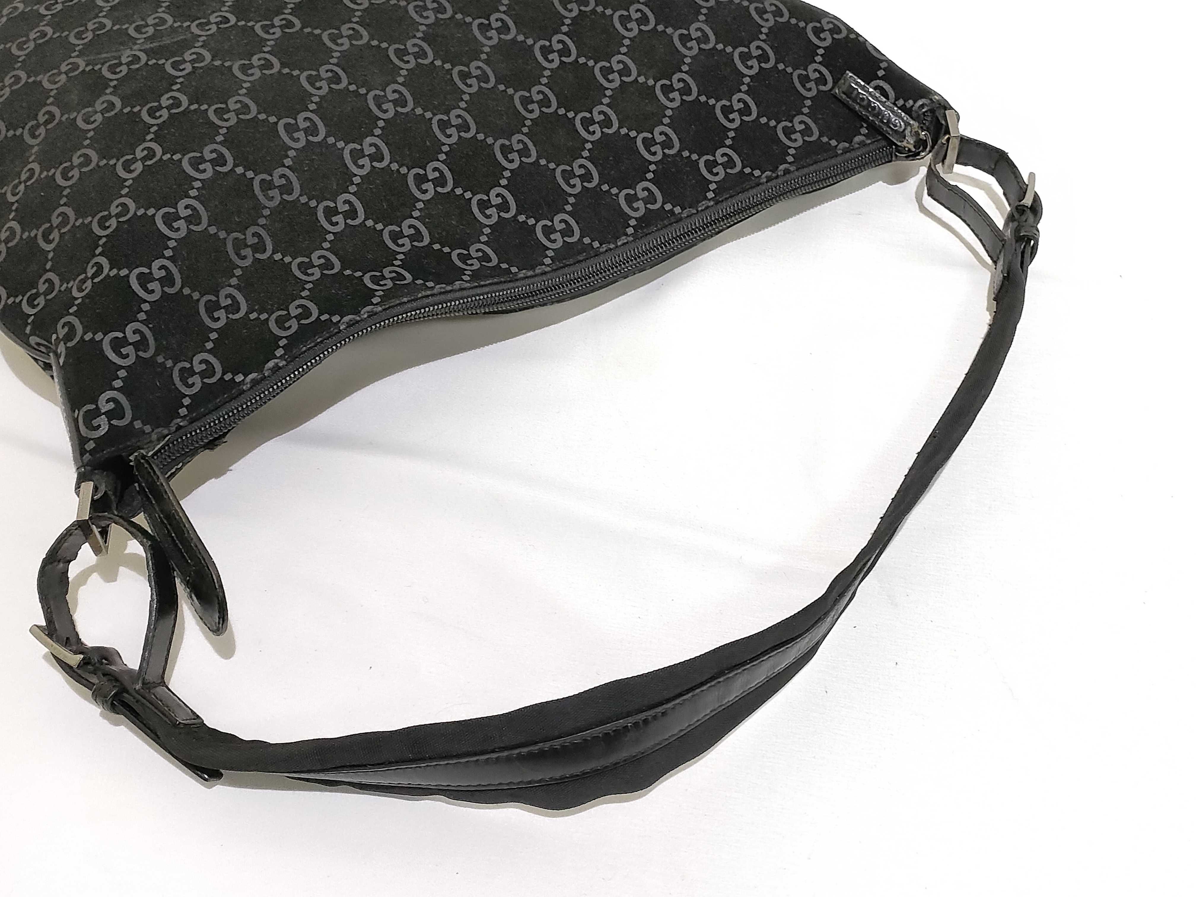 GG pattern suede one-shoulder bag (shoulder bag) — view 3