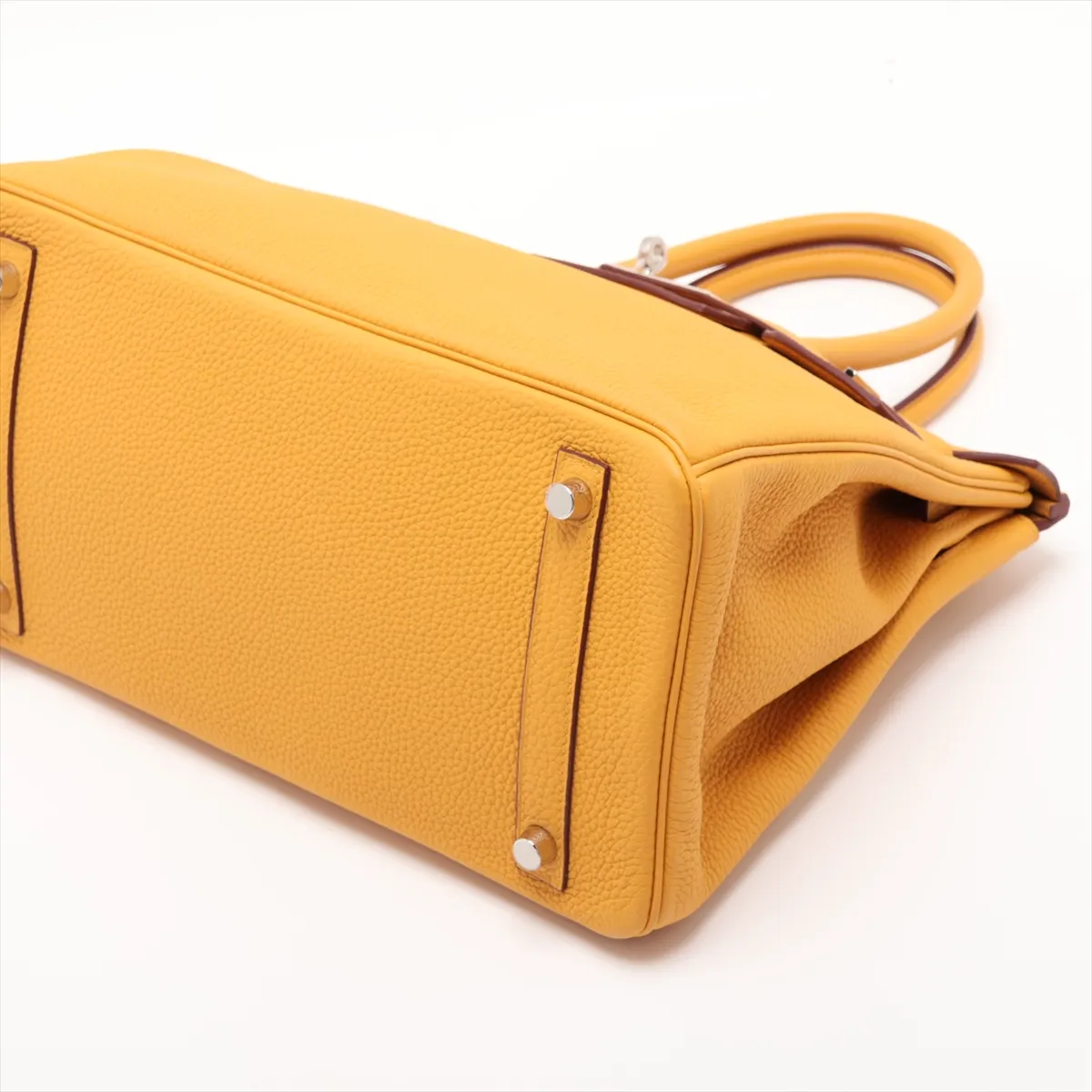 [Individually packaged] Hermes Birkin 30 Retourne Togo Jaune Ambre Silver Hardware B: 2023 — view 3