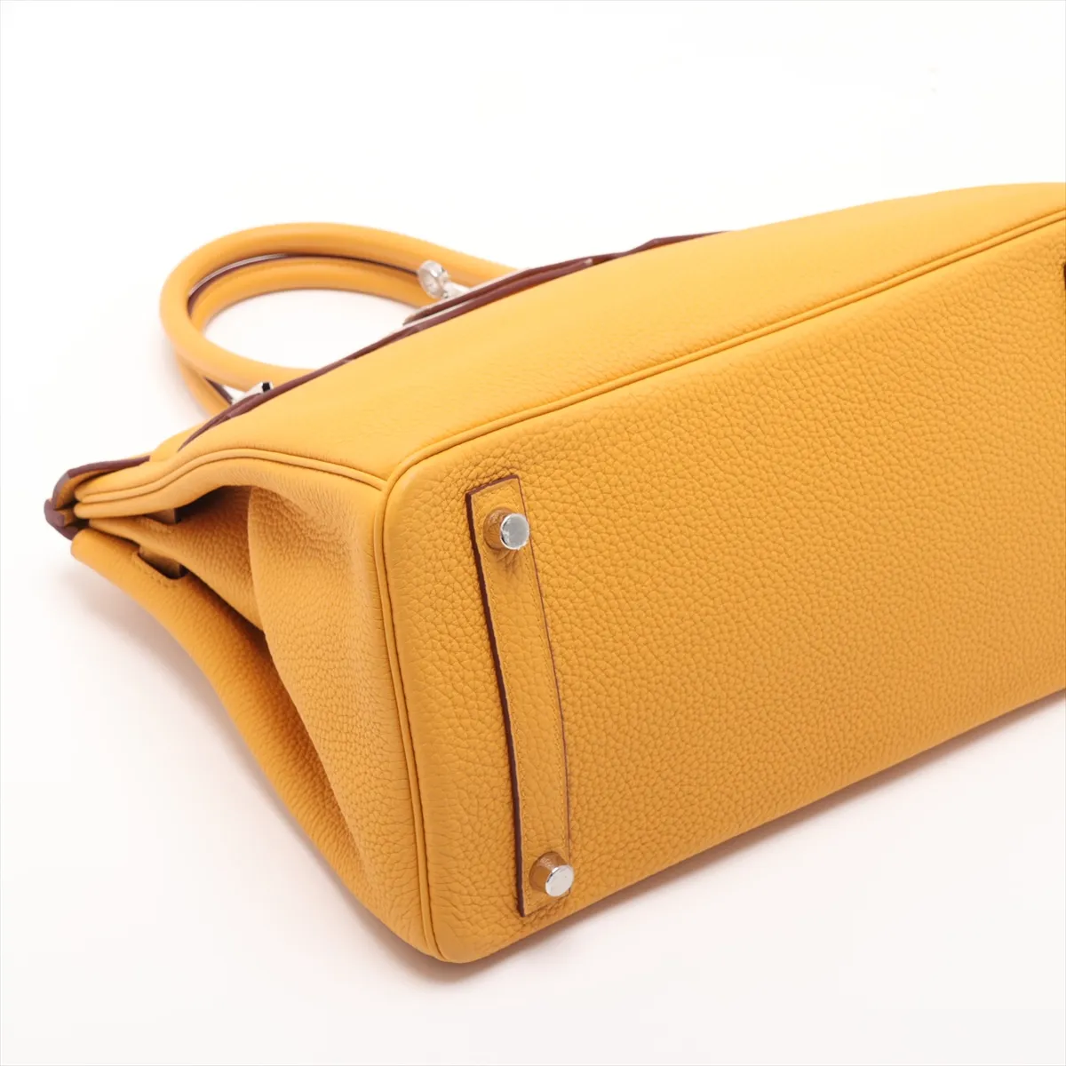 [Individually packaged] Hermes Birkin 30 Retourne Togo Jaune Ambre Silver Hardware B: 2023 — view 4