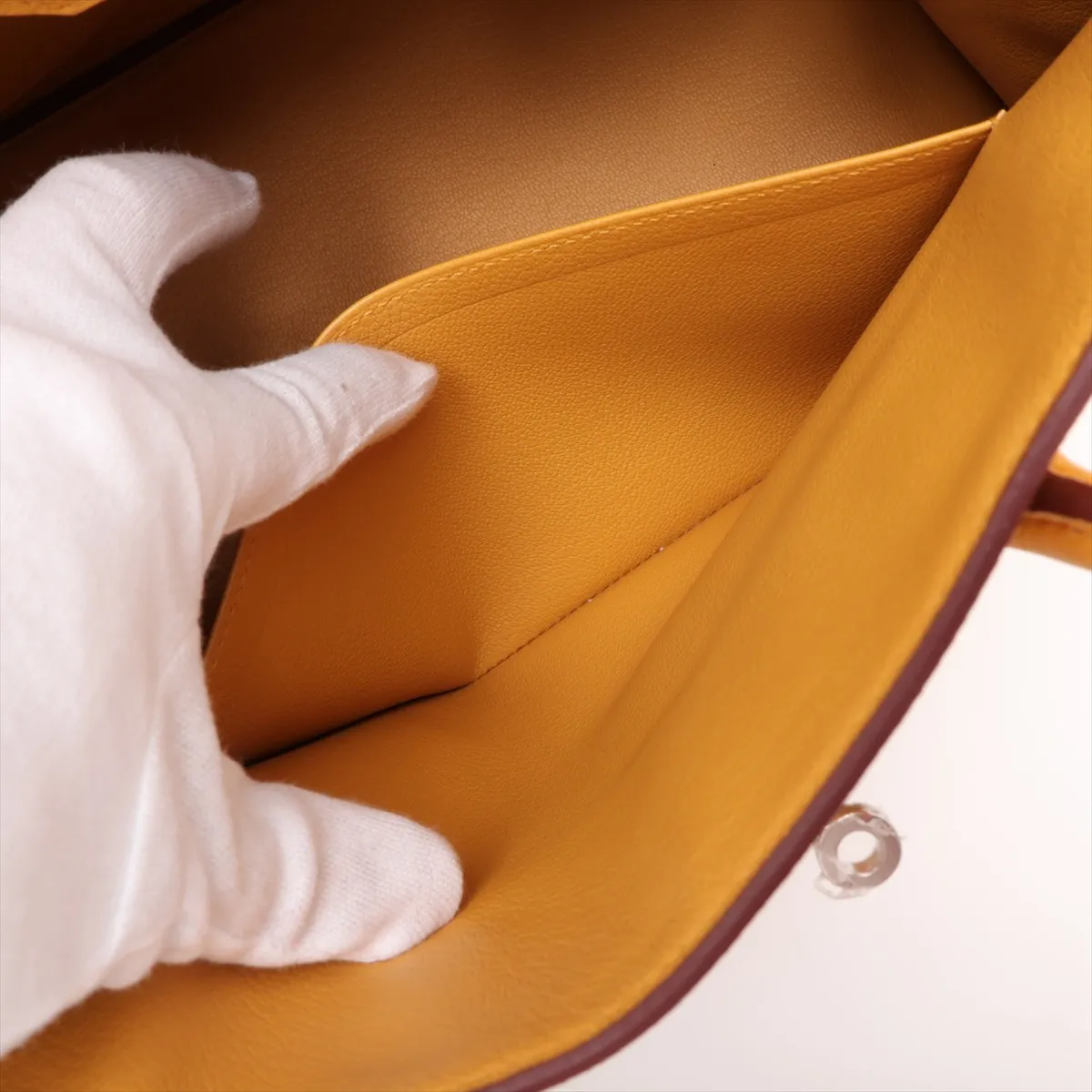 [Individually packaged] Hermes Birkin 30 Retourne Togo Jaune Ambre Silver Hardware B: 2023 — view 8